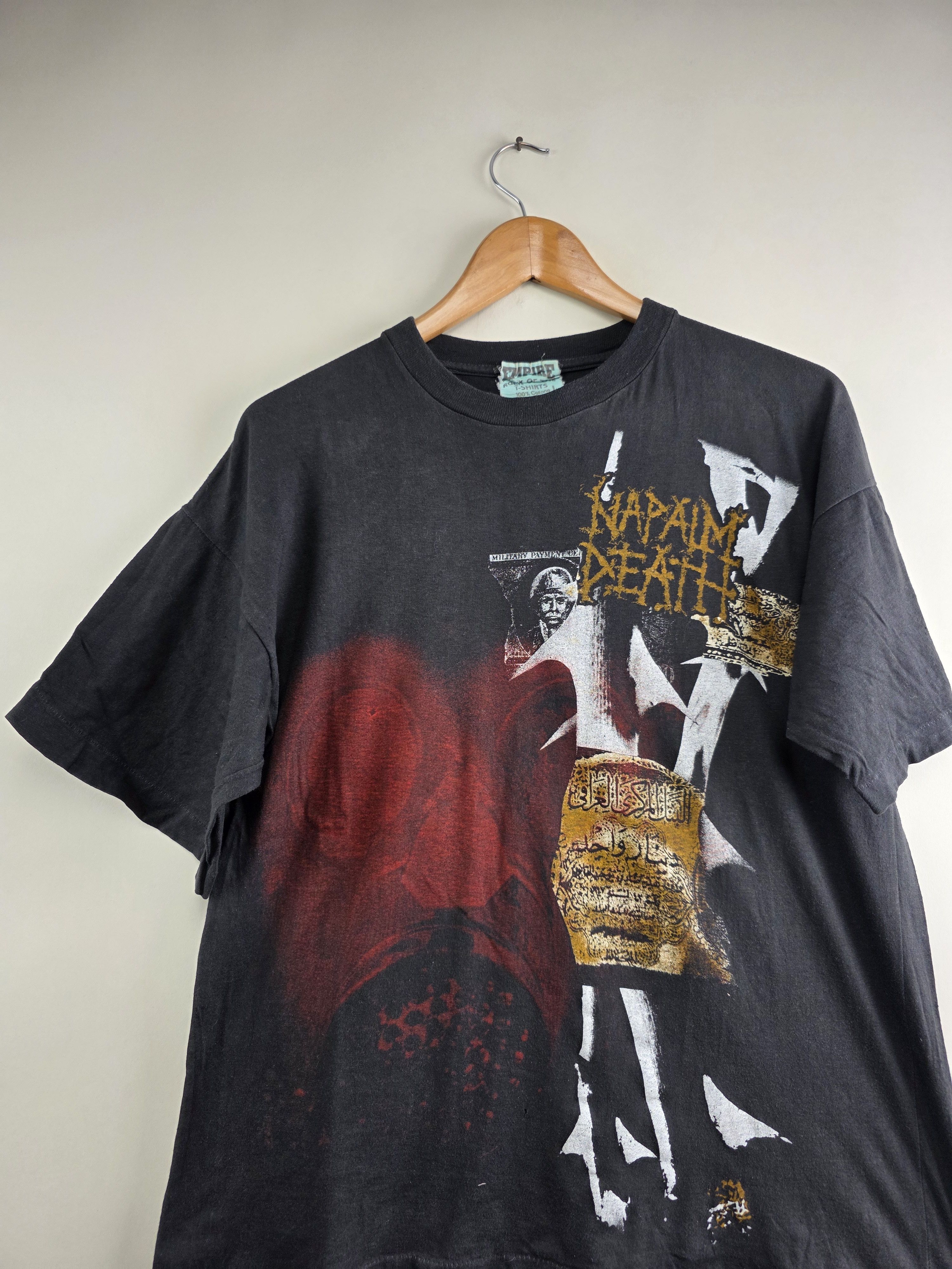 Band Tees × Vintage 90s Napalm Death Empire Euro Metal tee L 21" 26" Size US L / EU 52-54 / 3 - 2 Thumbnail