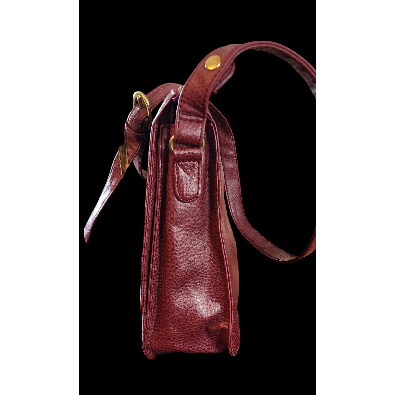 Relic Relic Burgandy Leather Shoulder Bag with Adjustable Strap Size ONE SIZE - 3 Thumbnail