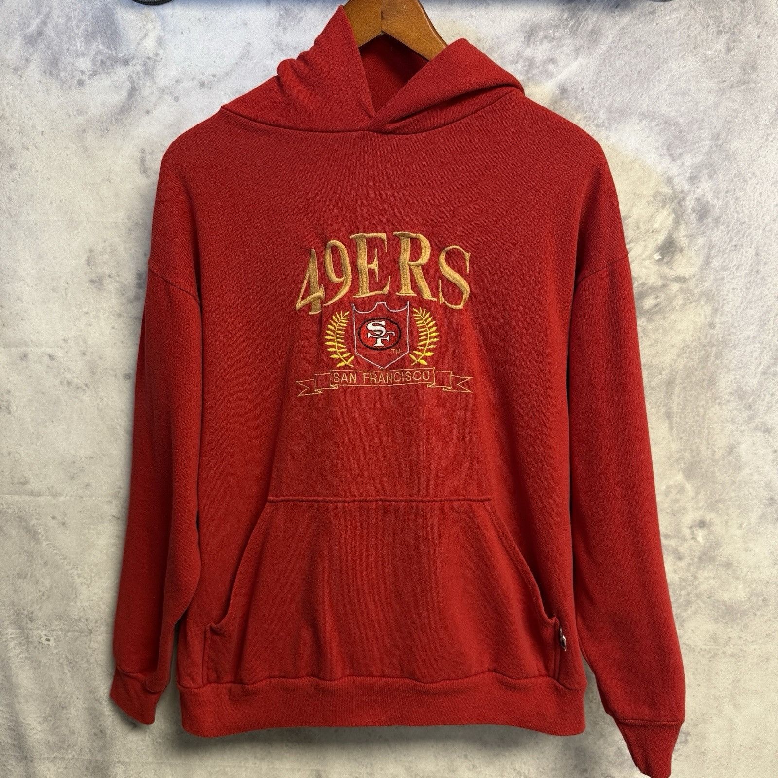 Logo 7 × NFL × Vintage Vintage 90s San Francisco 49ers Hoodie Sweatshirt Mens M Red Size US M / EU 48-50 / 2 - 2 Thumbnail