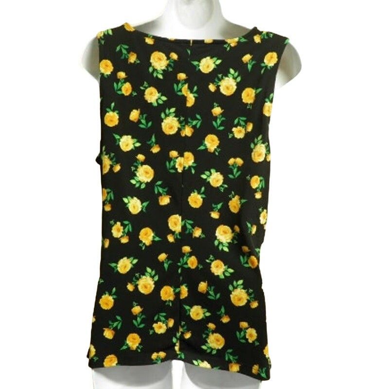 Other New York & Company Womens Medium Yellow Floral Sleeveless Po Size ONE SIZE - 3 Thumbnail