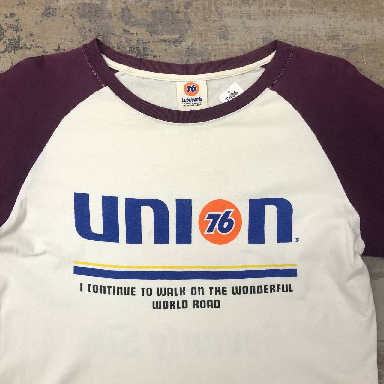 Union LA T486 VTG LUBRICANTS UNION 76 RAGLAN TEE Size US L / EU 52-54 / 3 - 4 Thumbnail