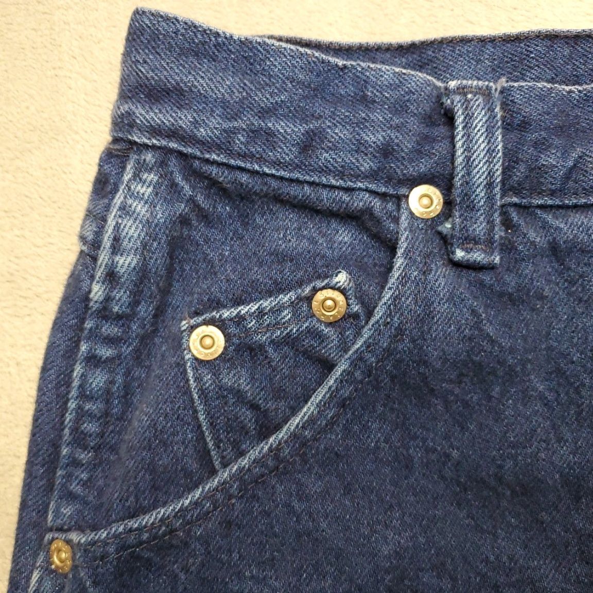 Wrangler VINTAGE VTG Wrangler Silver Lake Jeans Women 7/8x36 Blue Dyed Denim Bareback Made in USA Size 30" / US 8 / IT 44 - 6 Thumbnail