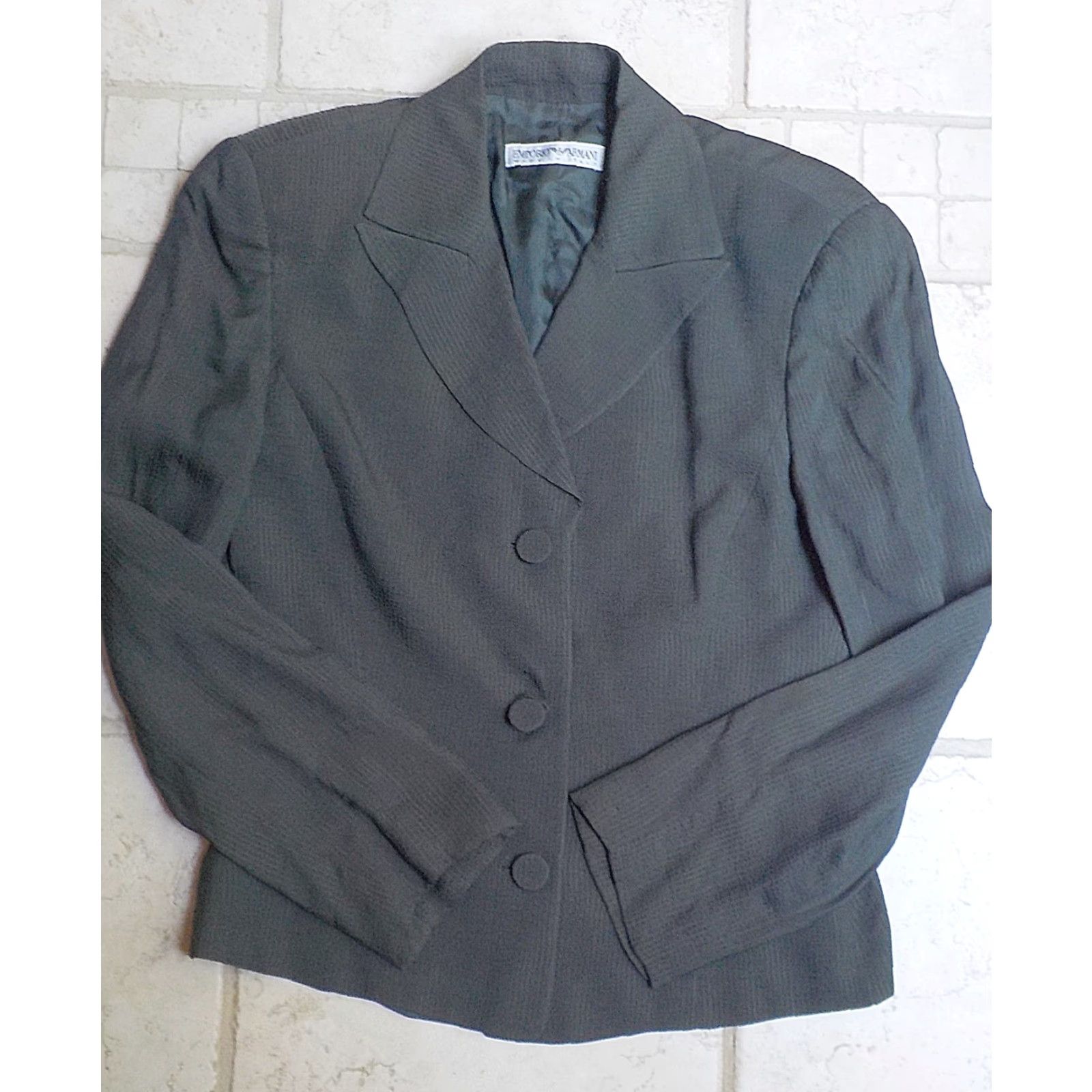 Emporio Armani Emporio Armani by Giorgio Armani Lightweight Rayon Blazer Gray Sz: 42 US: 6 Blazer Women Regular XS? (Note: original size info: Sz:42 US:6, Size: 6) Size M / US 6-8 / IT 42-44 - 2 Thumbnail