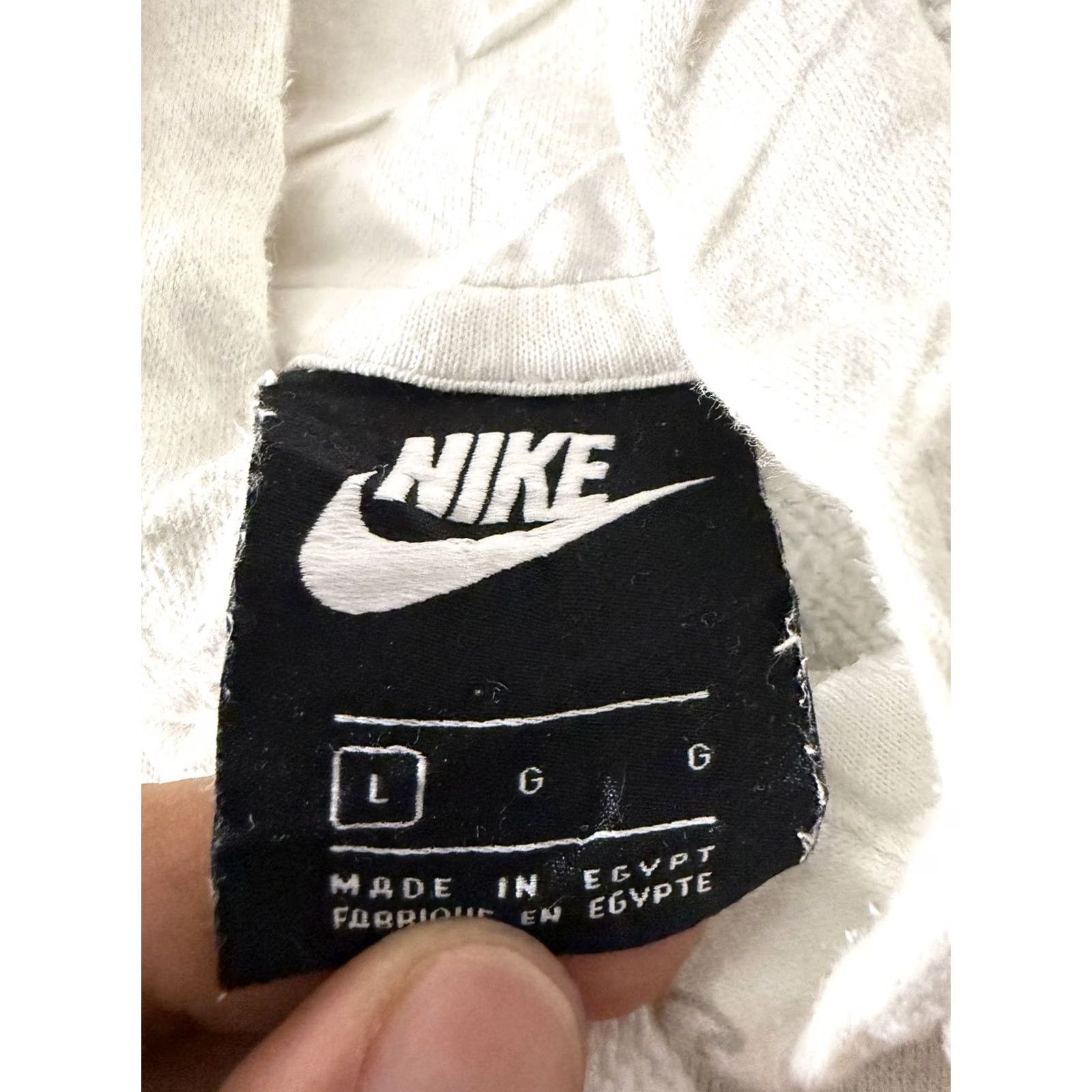 Nike Nike Hoodie Mens Large White Allover Swoosh Logo Fleece Pullover Sweatshirt Size US L / EU 52-54 / 3 - 3 Thumbnail