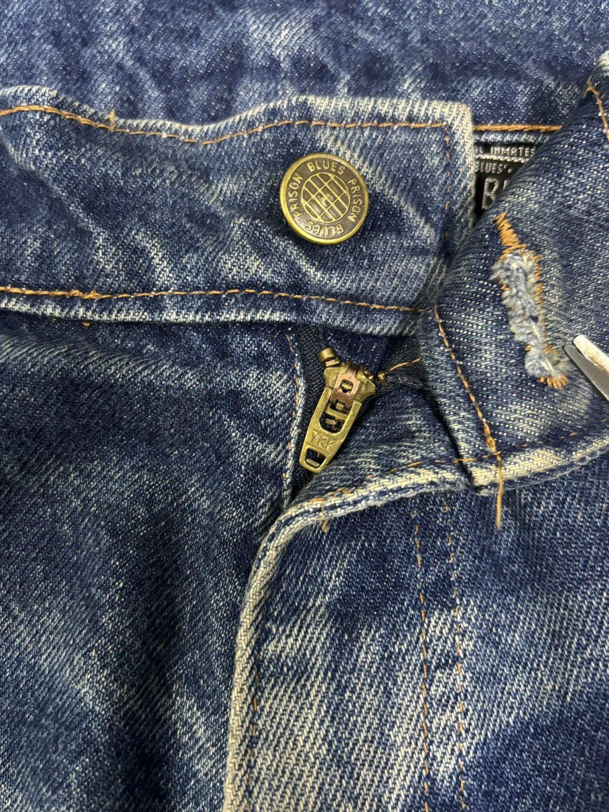 Other Y2K Prison Blues Dirt Mud Wash Loose Tapered Carpenter Jeans Size US 36 / EU 52 - 17 Thumbnail