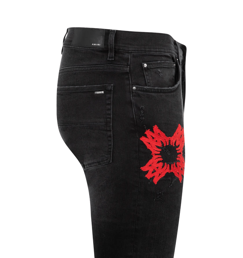 Amiri o1h1sh10525 Ma Quad Logo Applique Skinny Jeans in Black Size US 38 / EU 54 - 3 Thumbnail