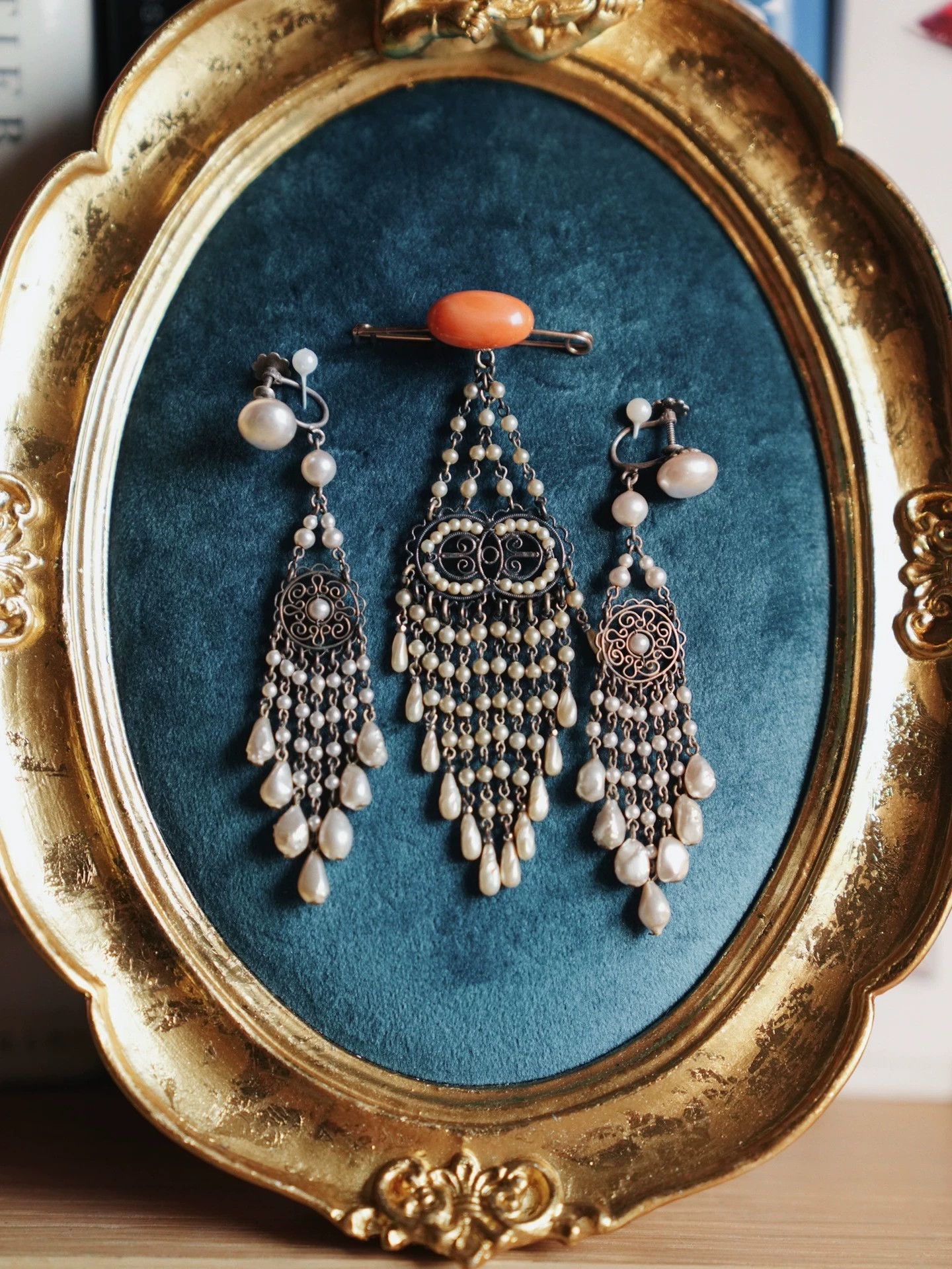 Other 1920s Louis Rousselet Baroque Pearl Earclips & Brooch Size ONE SIZE - 3 Thumbnail