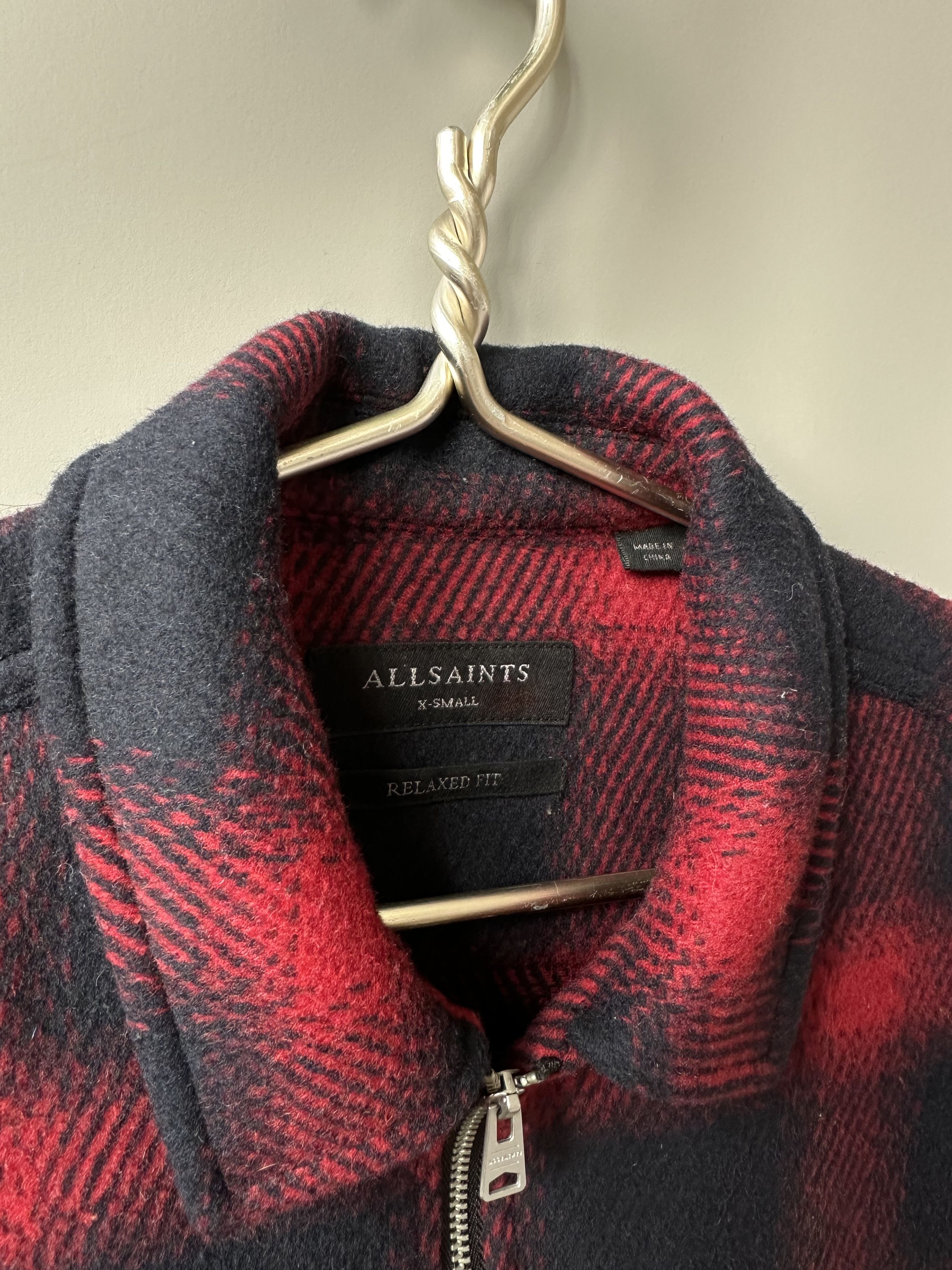 Allsaints Allsaints Wool Blend Checkered Overshirt Coat Jacket Men's Size US S / EU 44-46 / 1 - 3 Thumbnail
