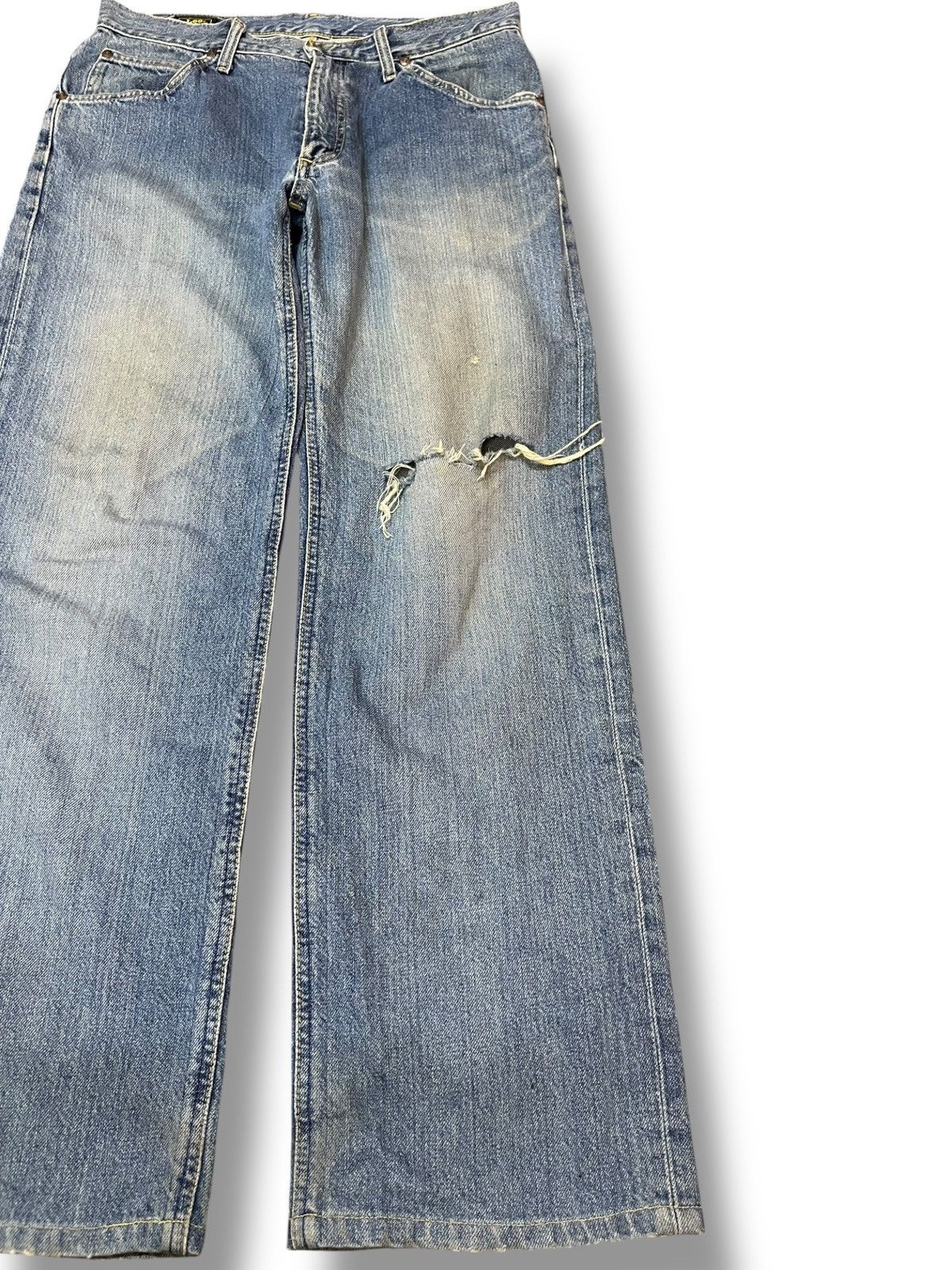 Lee Vintage Lee Riders Baggy Wide Leg Distressed Denim Size US 31 - 4 Thumbnail