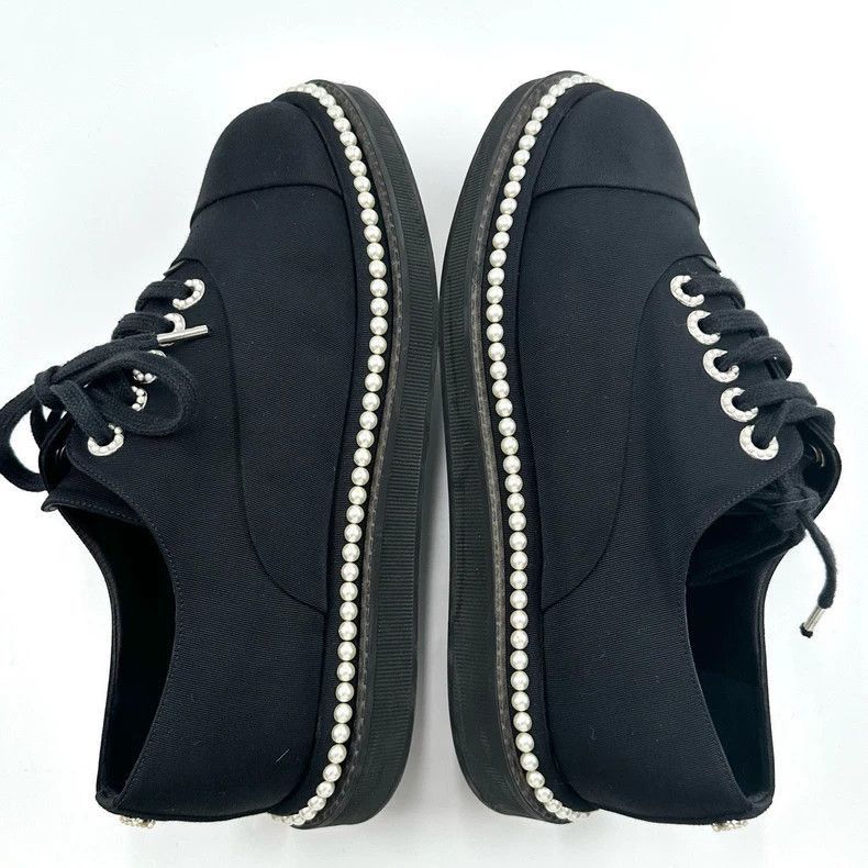 Chanel Chanel Black Pearl Embellished Flat Shoes -2505 Size US 6 / IT 36 - 9 Thumbnail