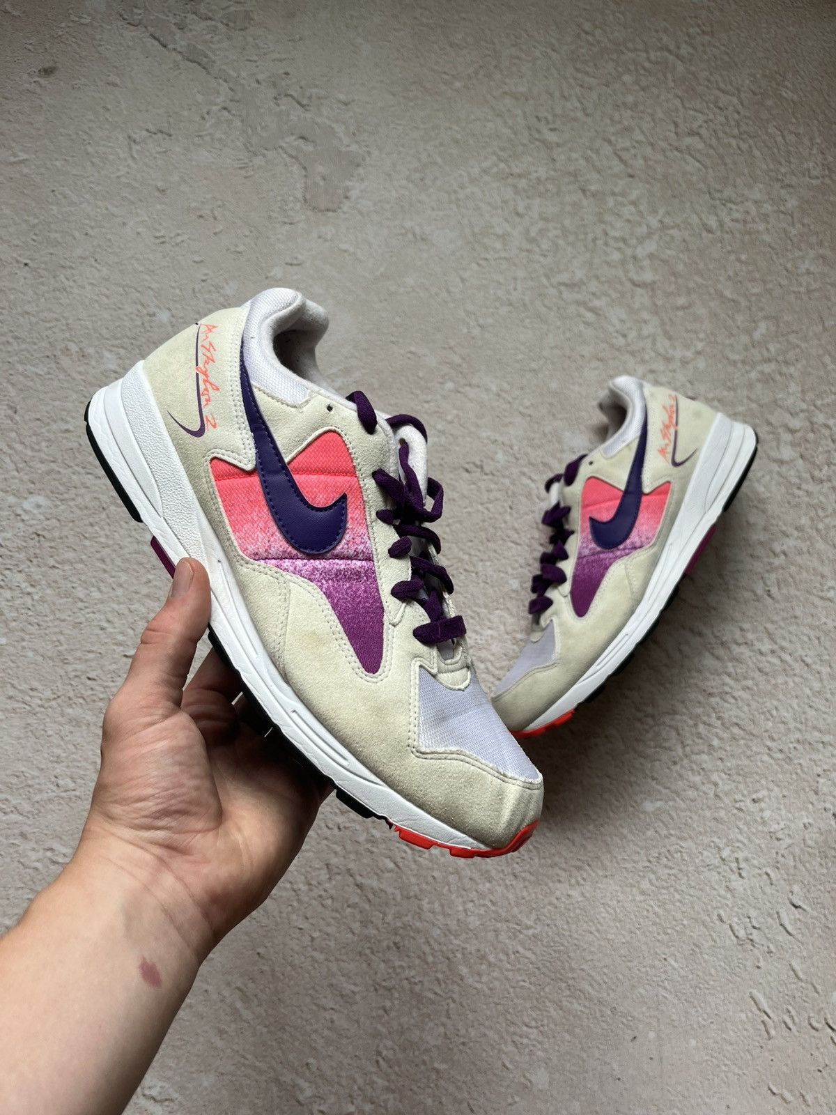 Nike Nike Air Skyon II White Black Purple Mens Shoe Agassi Size US 10.5 / EU 43-44 - 2 Thumbnail