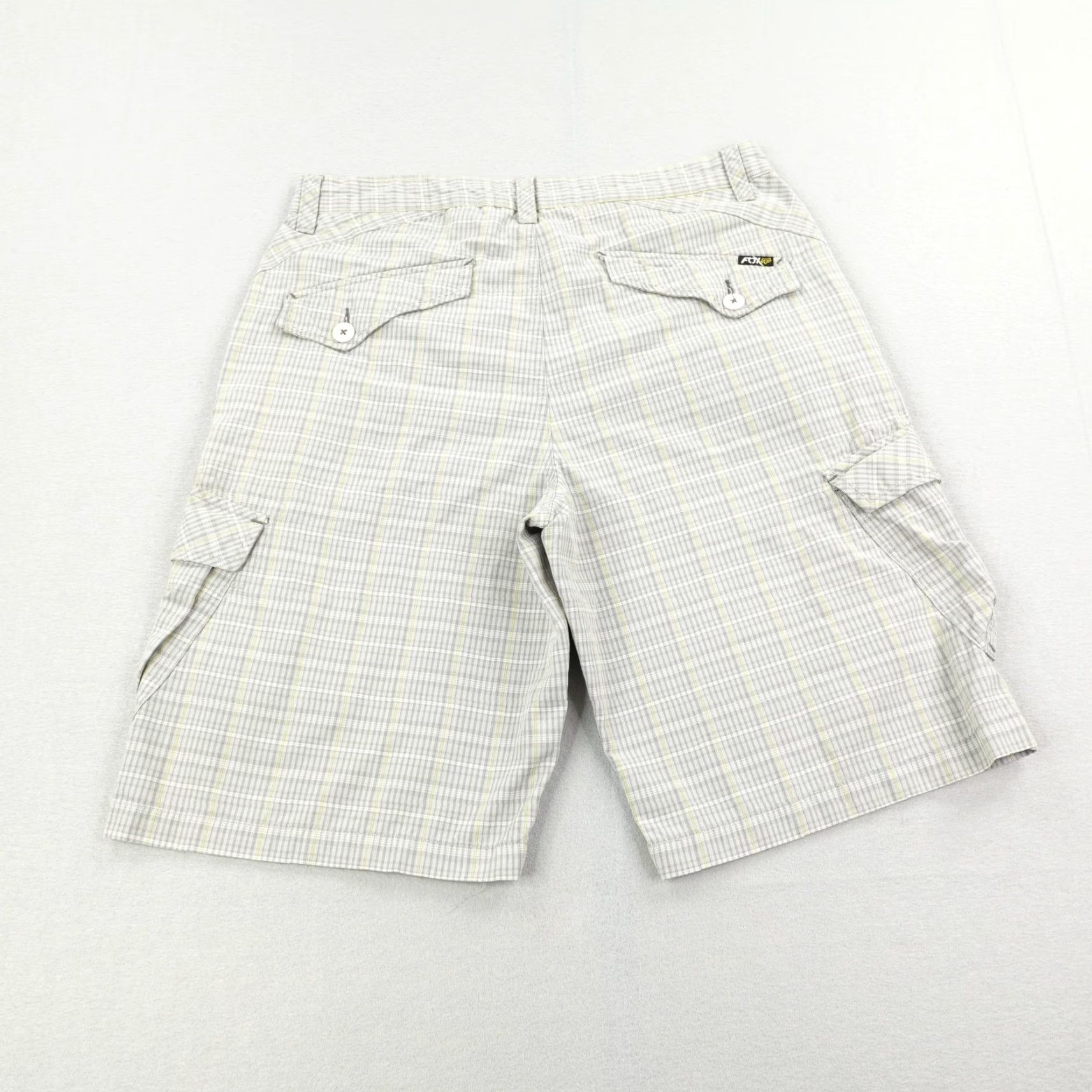 Vintage Fox Cargo Shorts Mens 34 Gray Plaid Outdoor Skater BMX Racing Outdoors Baggy Size US 34 / EU 50 - 5 Thumbnail