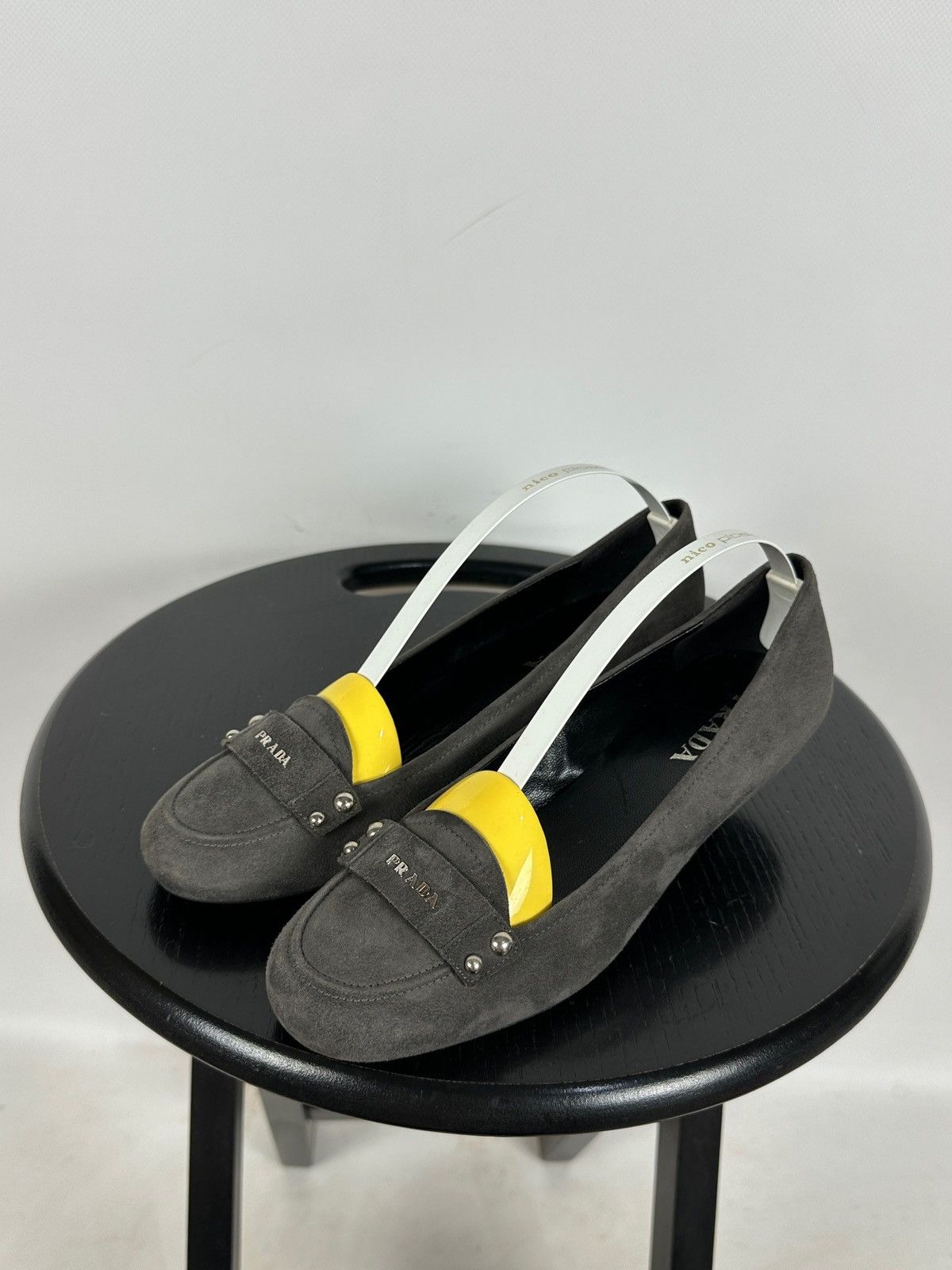 Prada Prada Gray Suede Loafers Moccasins Slip-On Shoes Size US 6.5 / IT 36.5 - 2 Thumbnail