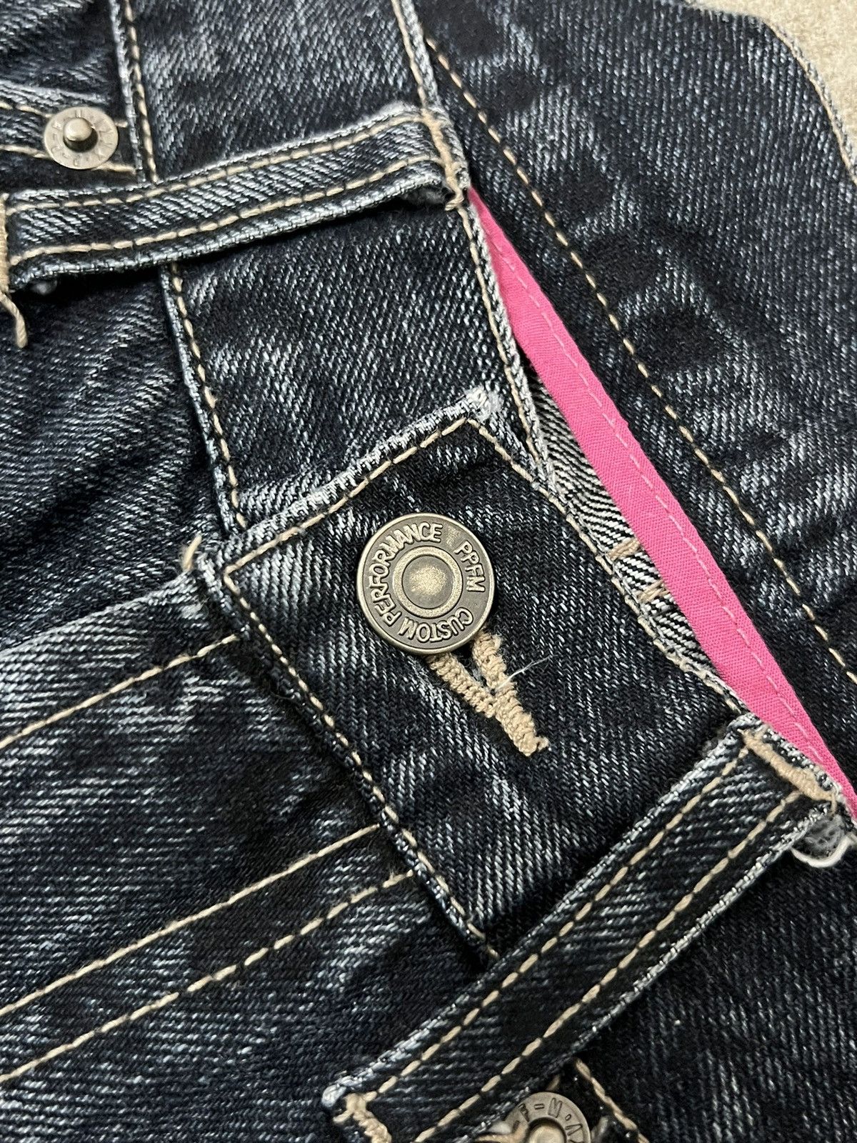 Designer × Japanese Brand × PPFM Rare! PPFM Test Print Underground Denim Pants Size US 32 / EU 48 - 5 Thumbnail
