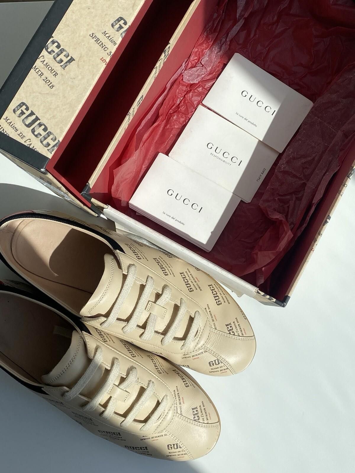 Gucci 2018 Gucci Falacer Loved CalfSkin Women’s US8.5 Size US 6 / IT 36 - 11 Thumbnail