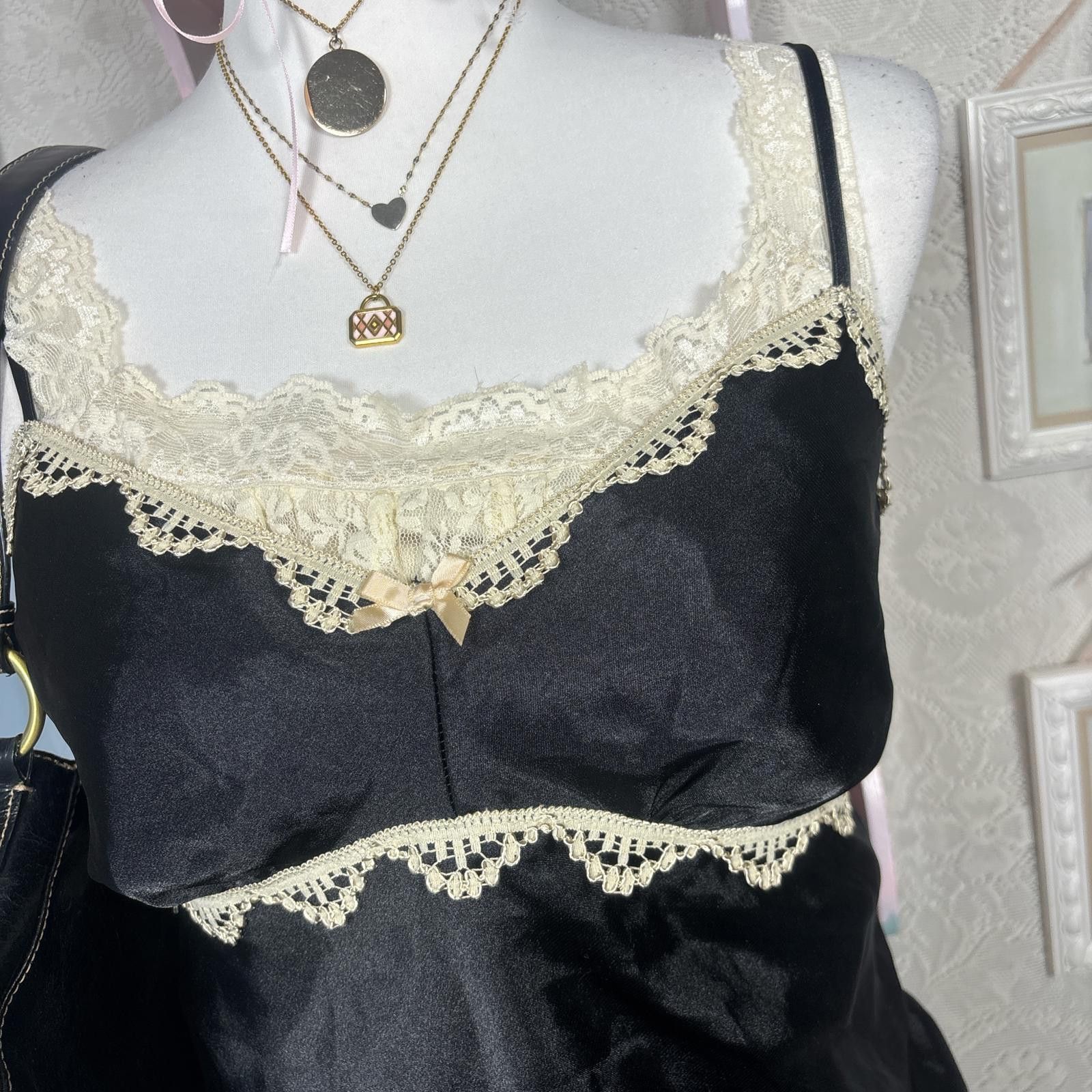 Other vintage lace silky cami blouse top Size M / US 6-8 / IT 42-44 - 4 Thumbnail