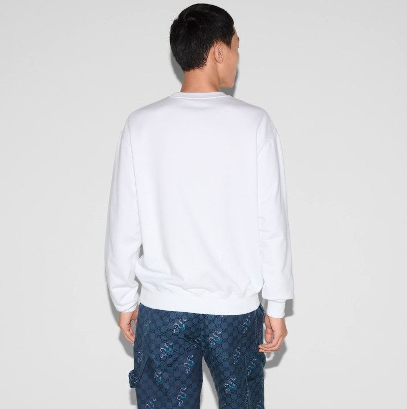 Gucci o1loc1c0925 Printed Cotton Jersey T-Shirt in White Size US L / EU 52-54 / 3 - 3 Thumbnail
