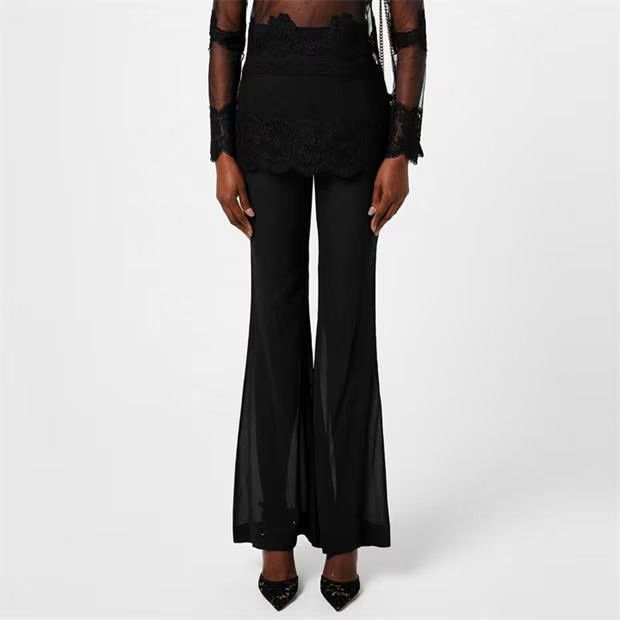 Dolce & Gabbana o1g2r1mq1024 Flared Trousers in Black Size 29" - 3 Thumbnail