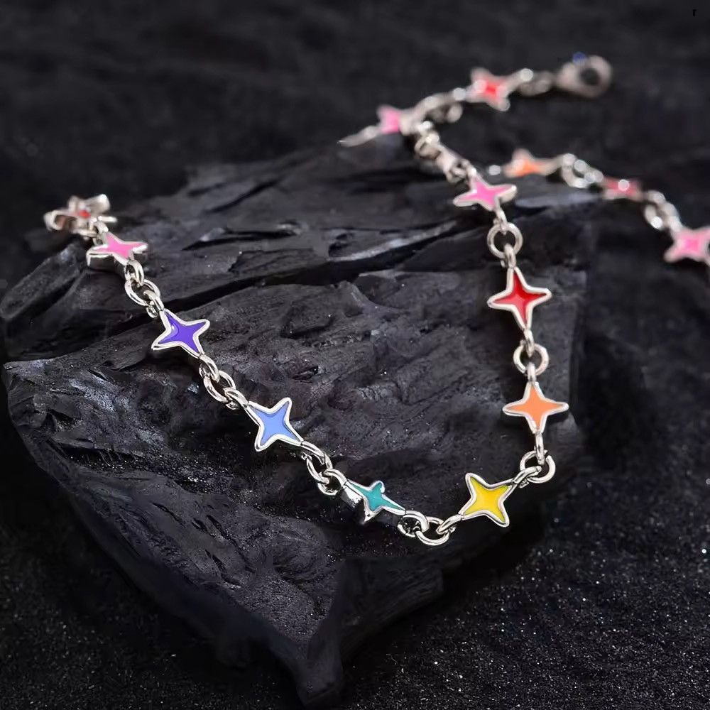 Japanese Brand Trendy Colorful Resin Star Necklace Size ONE SIZE - 4 Thumbnail