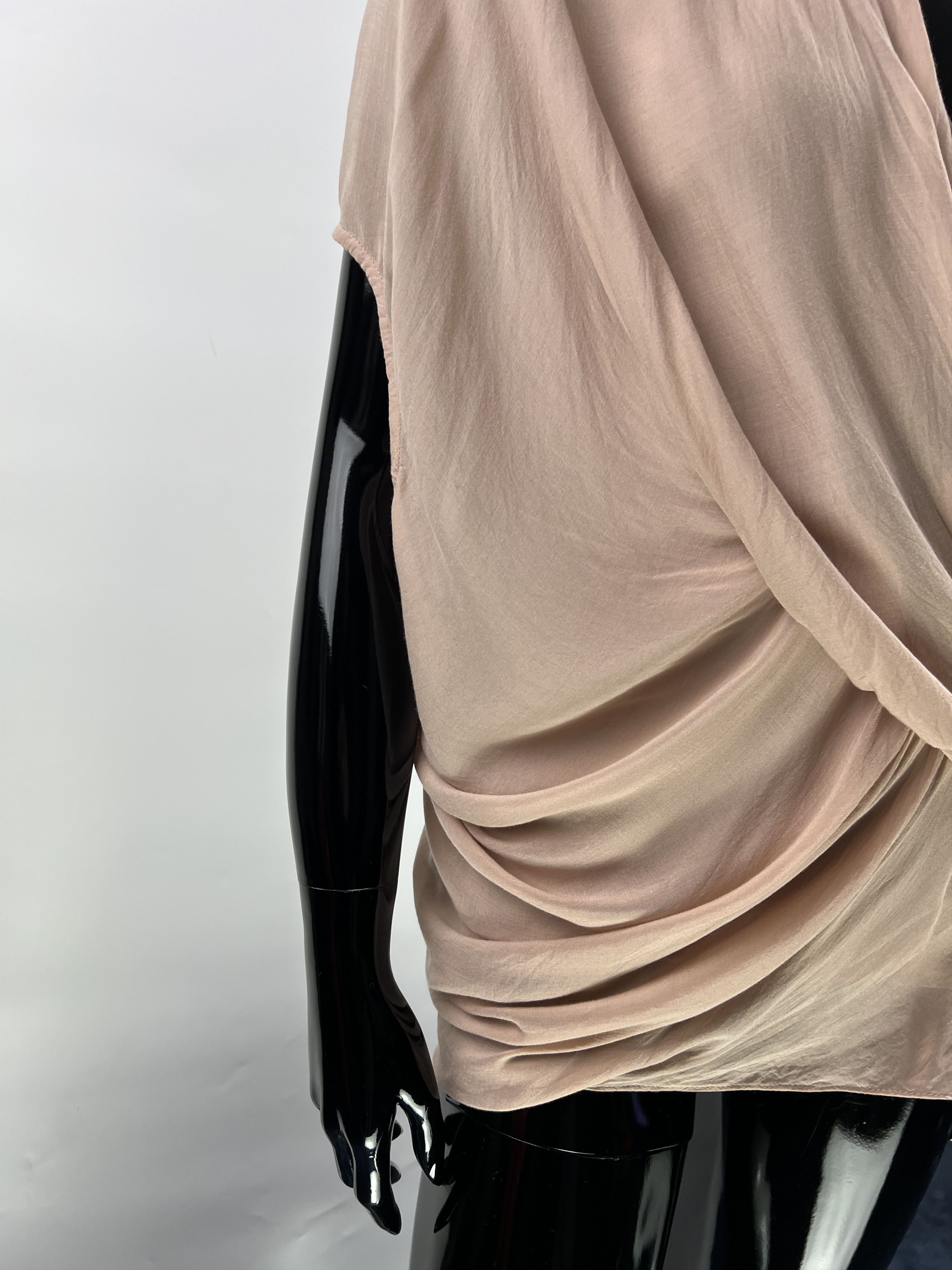 Helmut Lang Helmut Lang Asymmetrical Ruched Sleeveless Blouse Leather Size S / US 4 / IT 40 - 7 Thumbnail