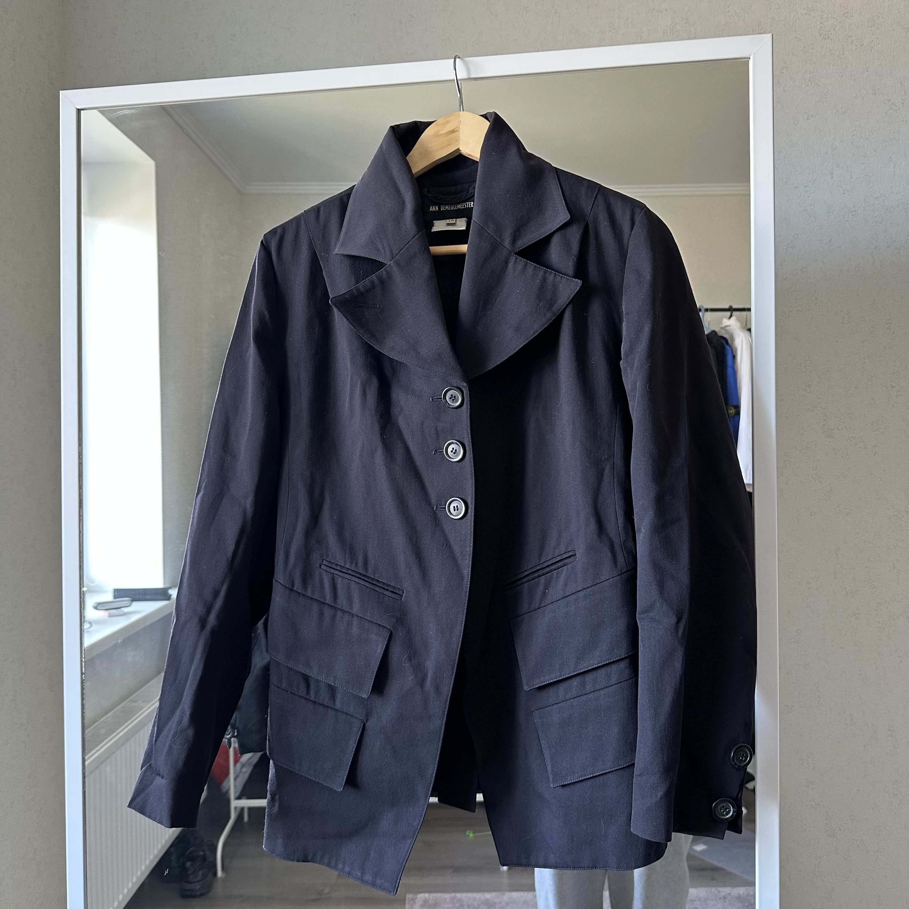 image of Ann Demeulemeester Vintage Blazer in Navy, Women's (Size Small)