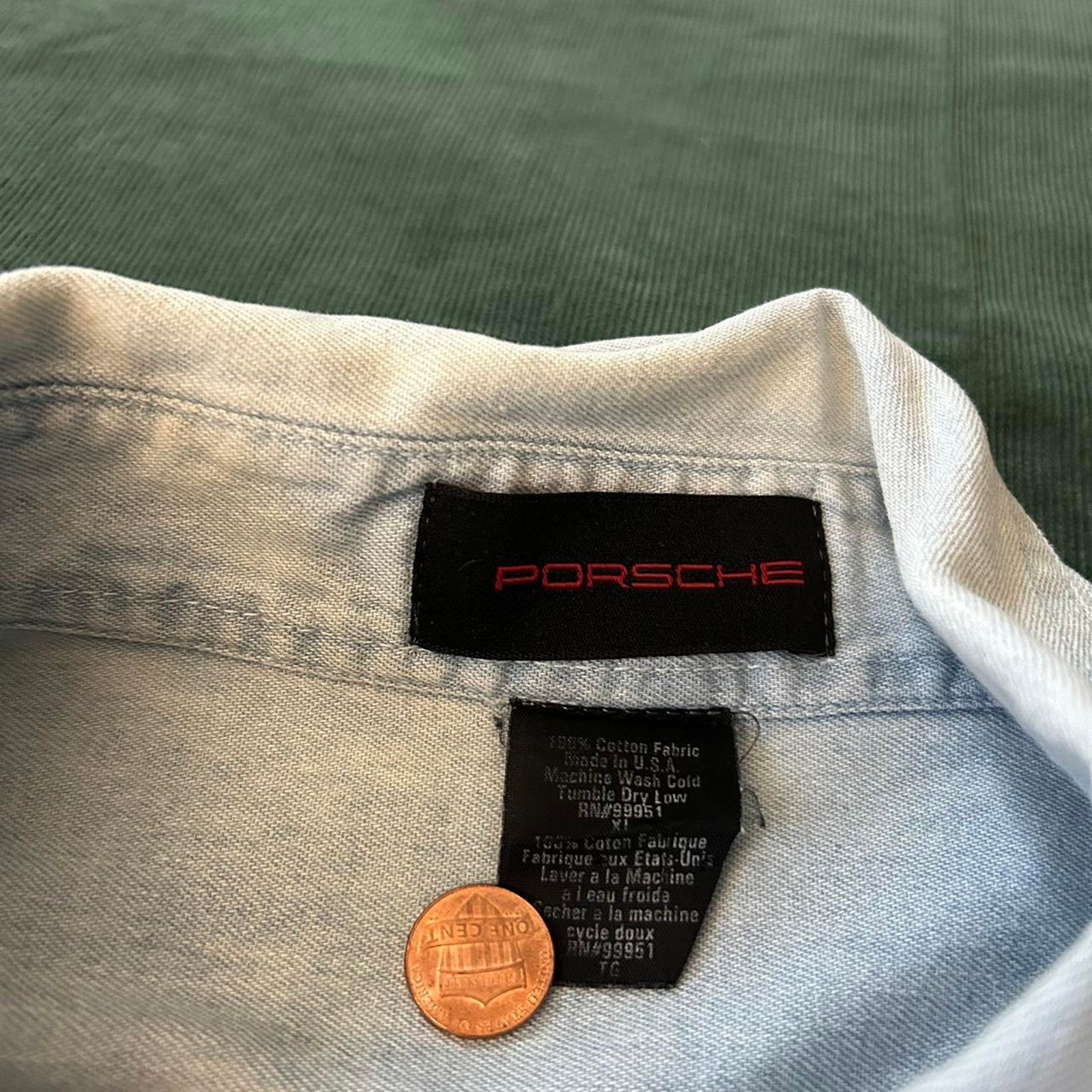 Porsche Design Vintage porsche button up shirt Size US XL / EU 56 / 4 - 2 Thumbnail