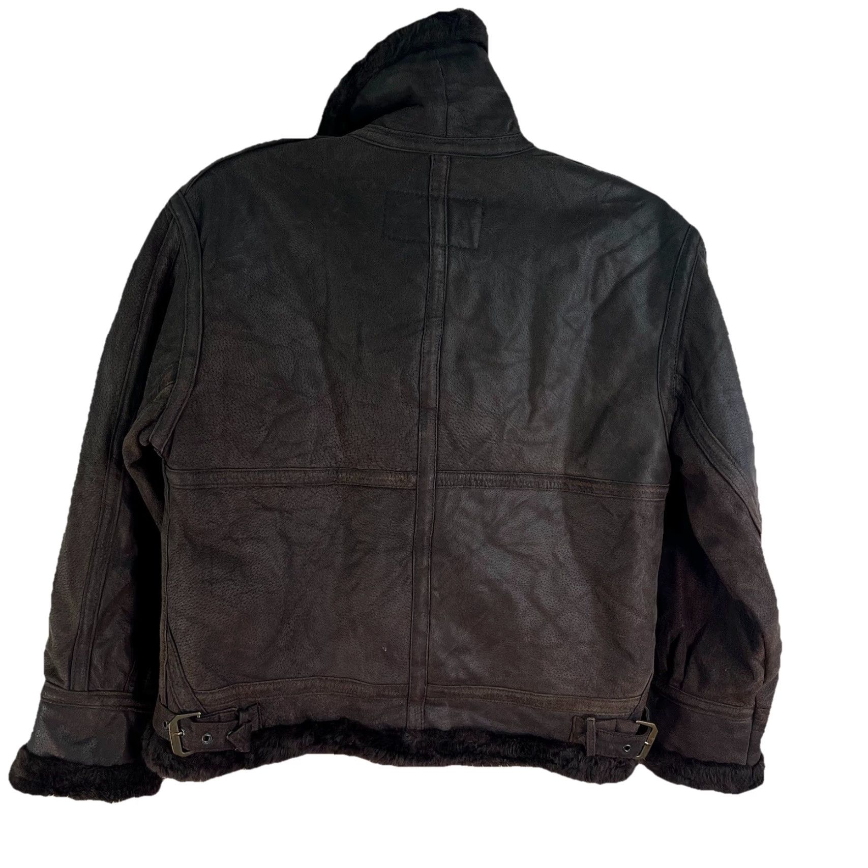 Vintage Albert Duke NY Leather Bomber Aviator Biker Jacket Womens M Brown Size M / US 6-8 / IT 42-44 - 2 Thumbnail