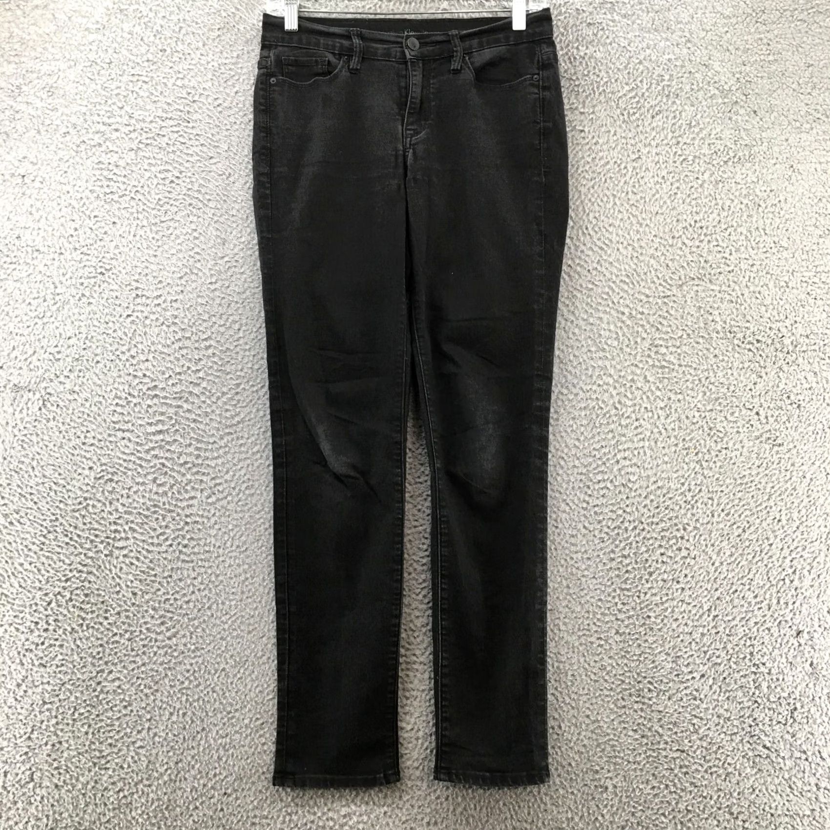 Calvin Klein Calvin Klein Ultimate Skinny Jeans Womens 6x30 Black Cotton Blend Denim Stretch Pockets Slim Modern Classic Size 28" / US 6 / IT 42 - 2 Thumbnail