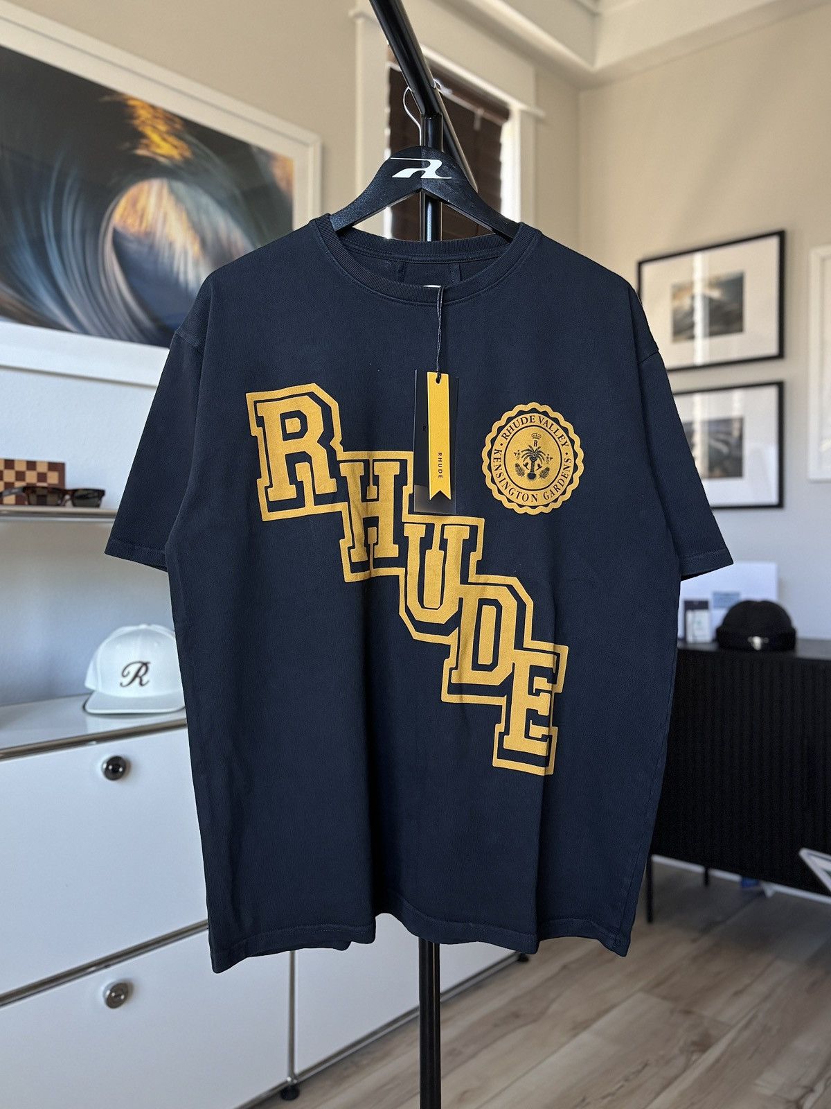 Rhude RHUDE | YELLOW UNIVERSITY CREST LOGO TEE Size US M / EU 48-50 / 2 - 2 Thumbnail