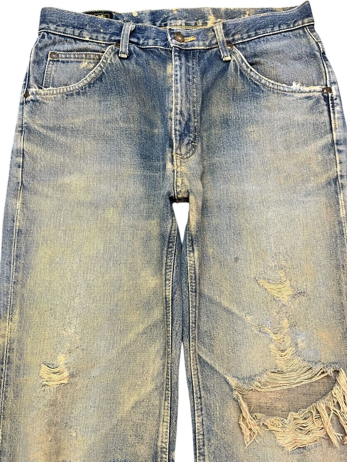 Lee Vintage Lee MR Mudwash Ripped Distressed Denjm Size US 31 - 2 Thumbnail