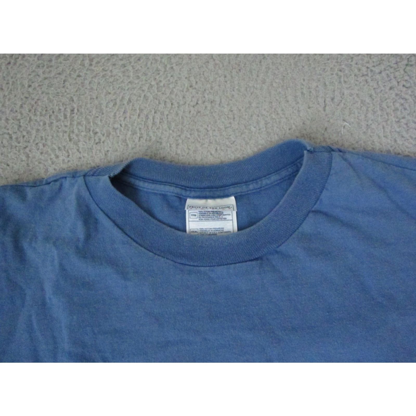 Fruit Of The Loom VINTAGE Fruit of the Loom Shirt Mens 3XL Blue Cotton 90s T-Shirt Crew Neck Short Sleeve Jersey Classic 80s 90s Size US XXL / EU 58 / 5 - 3 Thumbnail