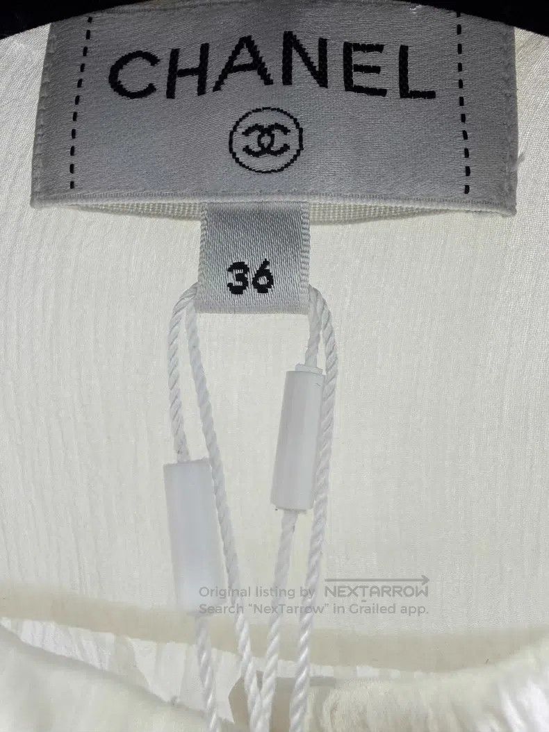 Chanel Chanel See-through doll collar silk shirt Size XS / US 0-2 / IT 36-38 - 4 Thumbnail