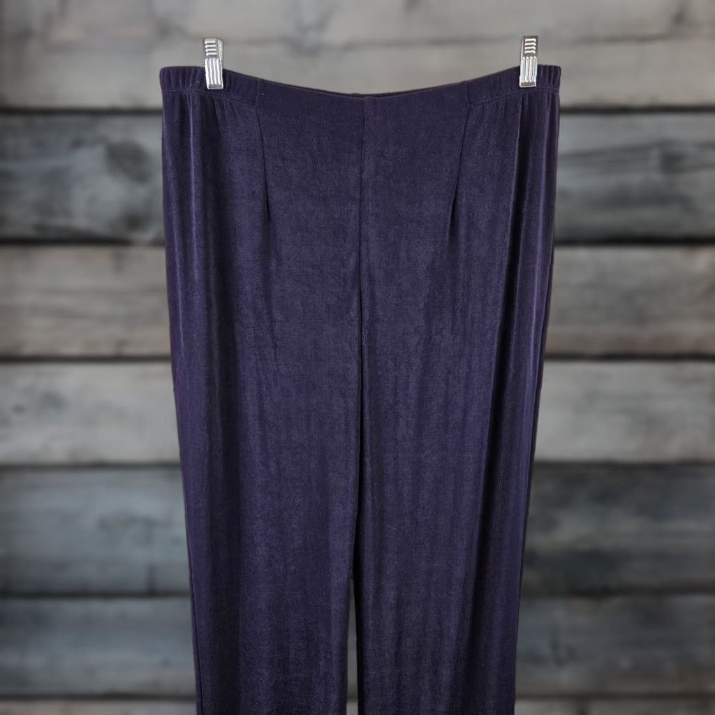 Vintage Chico's Travelers Womens No Tummy Pants XL Purple Pull On High Rise Size 40" / US 18 - 1 Thumbnail