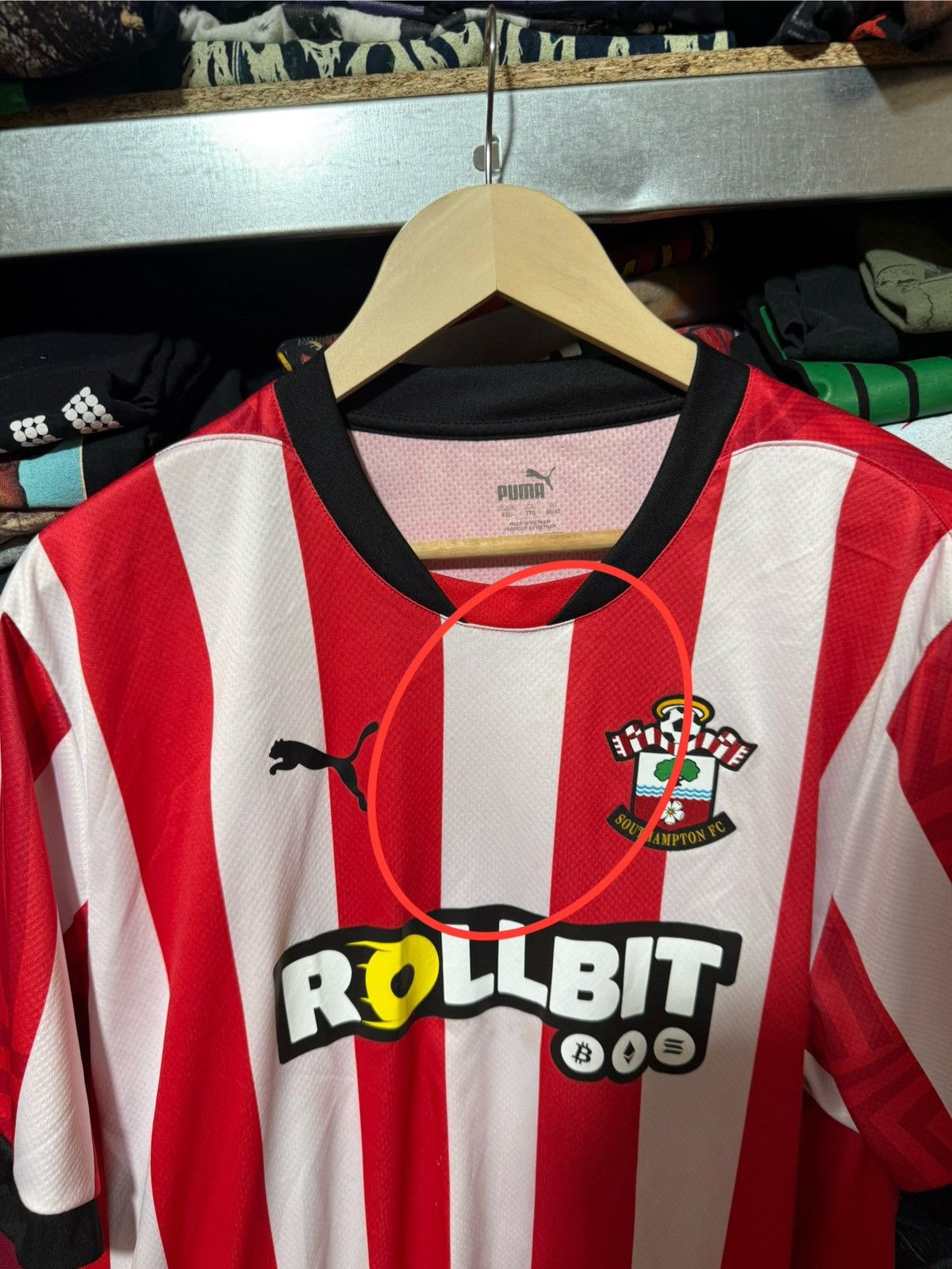Puma × Vintage Puma SOUTHAMPTON FC 2024 2025 Home Soccer Football Jersey Size US XXL / EU 58 / 5 - 12 Thumbnail