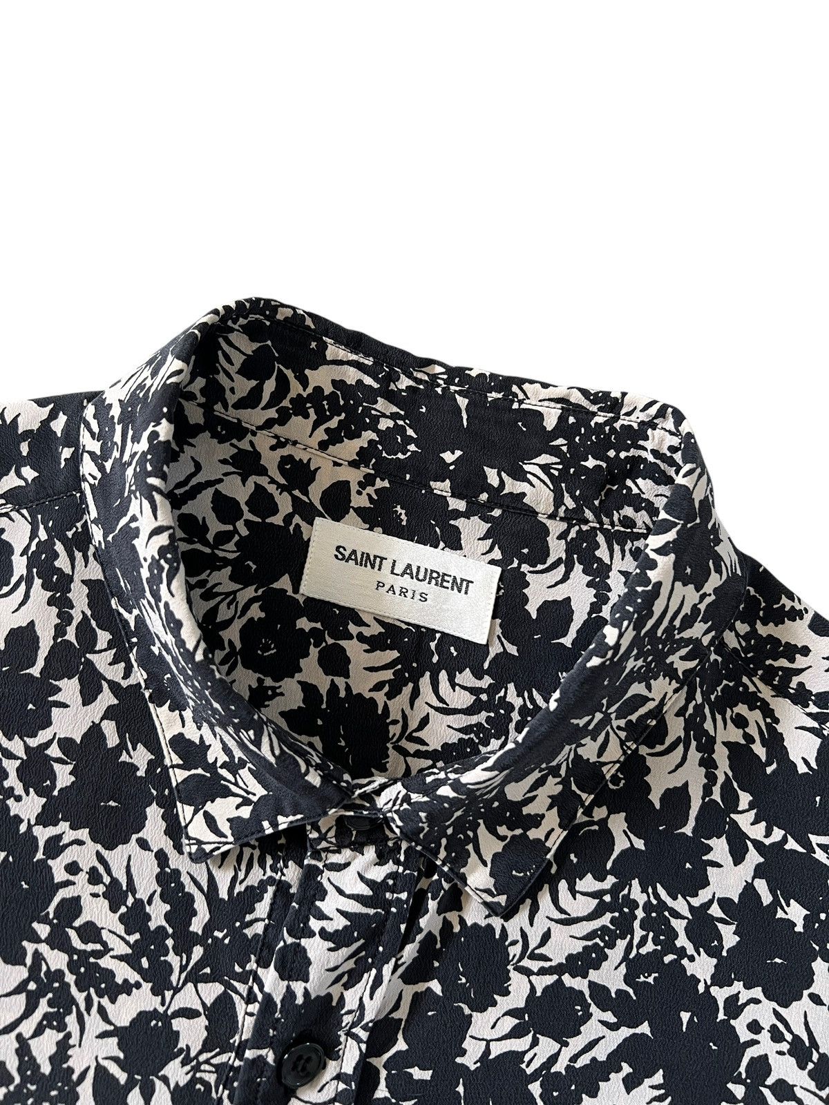 Hedi Slimane × Saint Laurent Paris Saint Laurent Paris Silk Floral Button Shirt Size US S / EU 44-46 / 1 - 7 Thumbnail