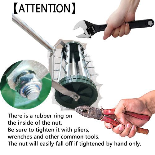 Designer × Homemade Heavy Duty Rolling Lawn Aerator,Rolling Lawn Aerator, Rotar Size US L / EU 52-54 / 3 - 8 Thumbnail