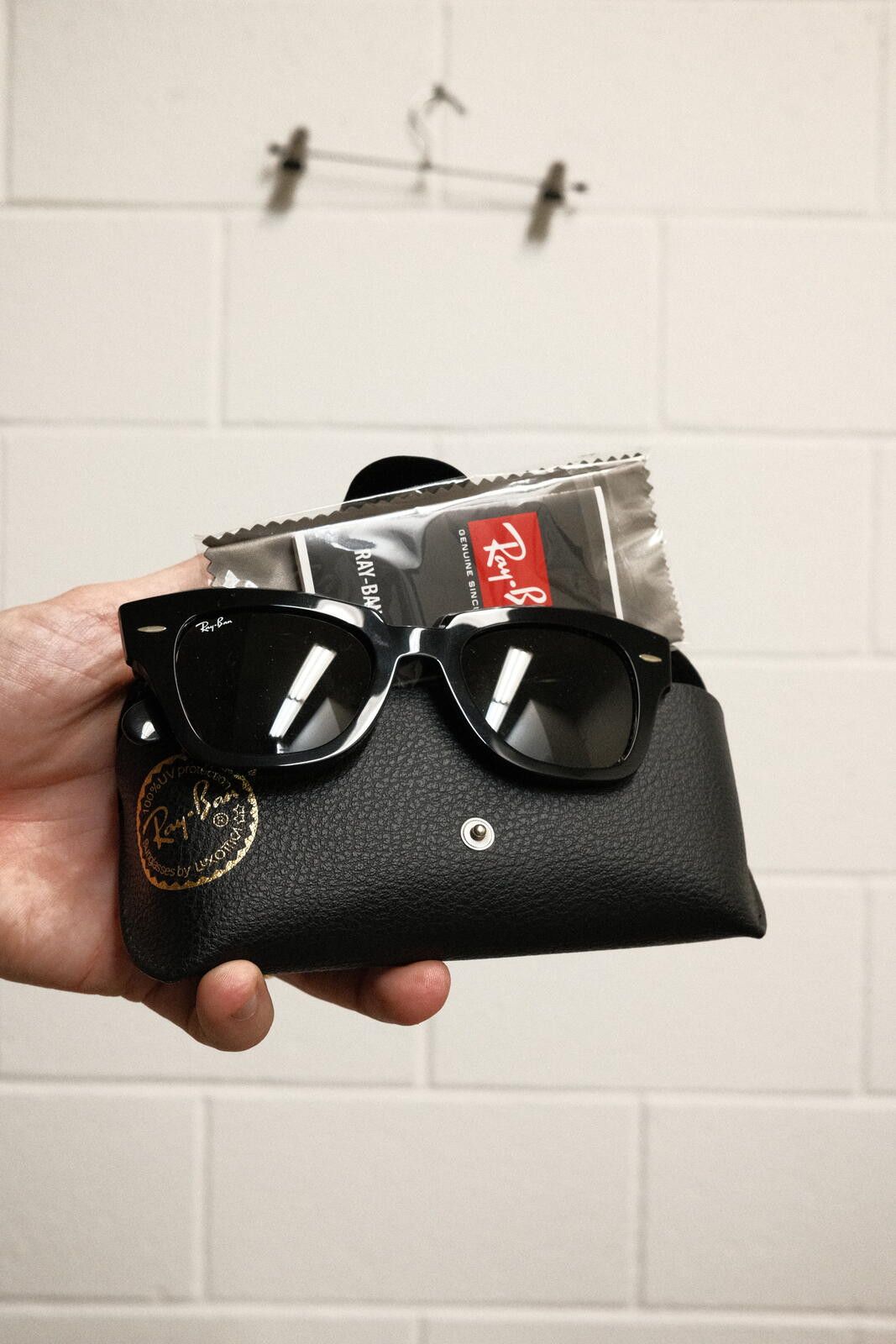 RayBan Ray-Ban RB 2188 State Street Black Sunglasses with Case and Size ONE SIZE - 2 Thumbnail