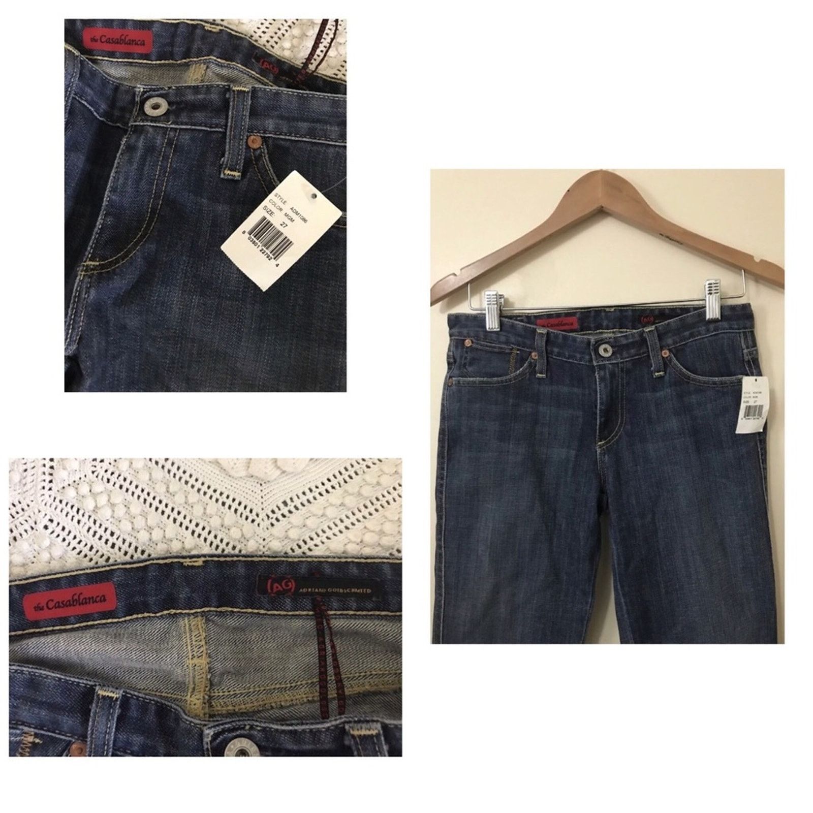 AG Adriano Goldschmied NWT Adriano Goldschmted The Casablanca Blue Jeans Size 27" / US 4 / IT 40 - 6 Thumbnail