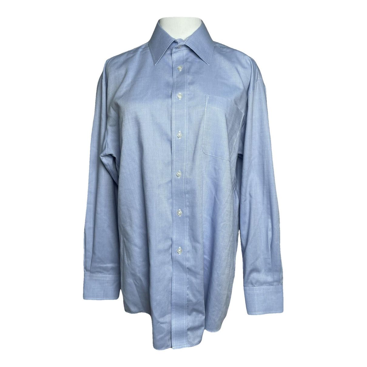 Courreges Courrèges Blue Cotton Shirt Size L / US 10 / IT 46 - 1 Thumbnail