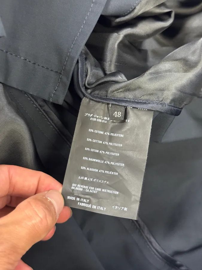 Prada 2000s Prada Navy Asymmetrical Naval Buttoned Rain Jacket Size US M / EU 48-50 / 2 - 6 Thumbnail