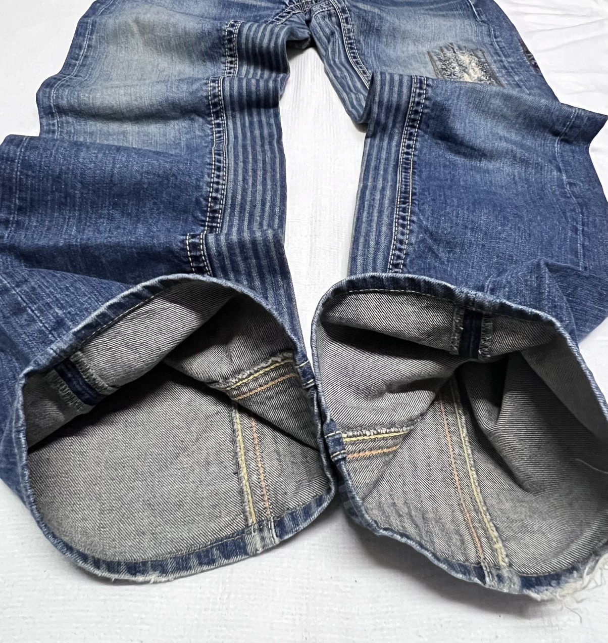 Mizra Jeans Kyoto 🔥Hot Drops🔥Mizra Kyoto Sashiko Distress Jeans Size US 32 / EU 48 - 3 Thumbnail