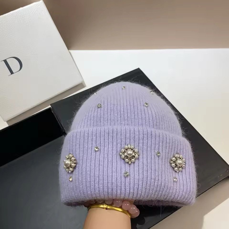 Japanese Brand Bejeweled Knit Beanie Size ONE SIZE - 1 Thumbnail