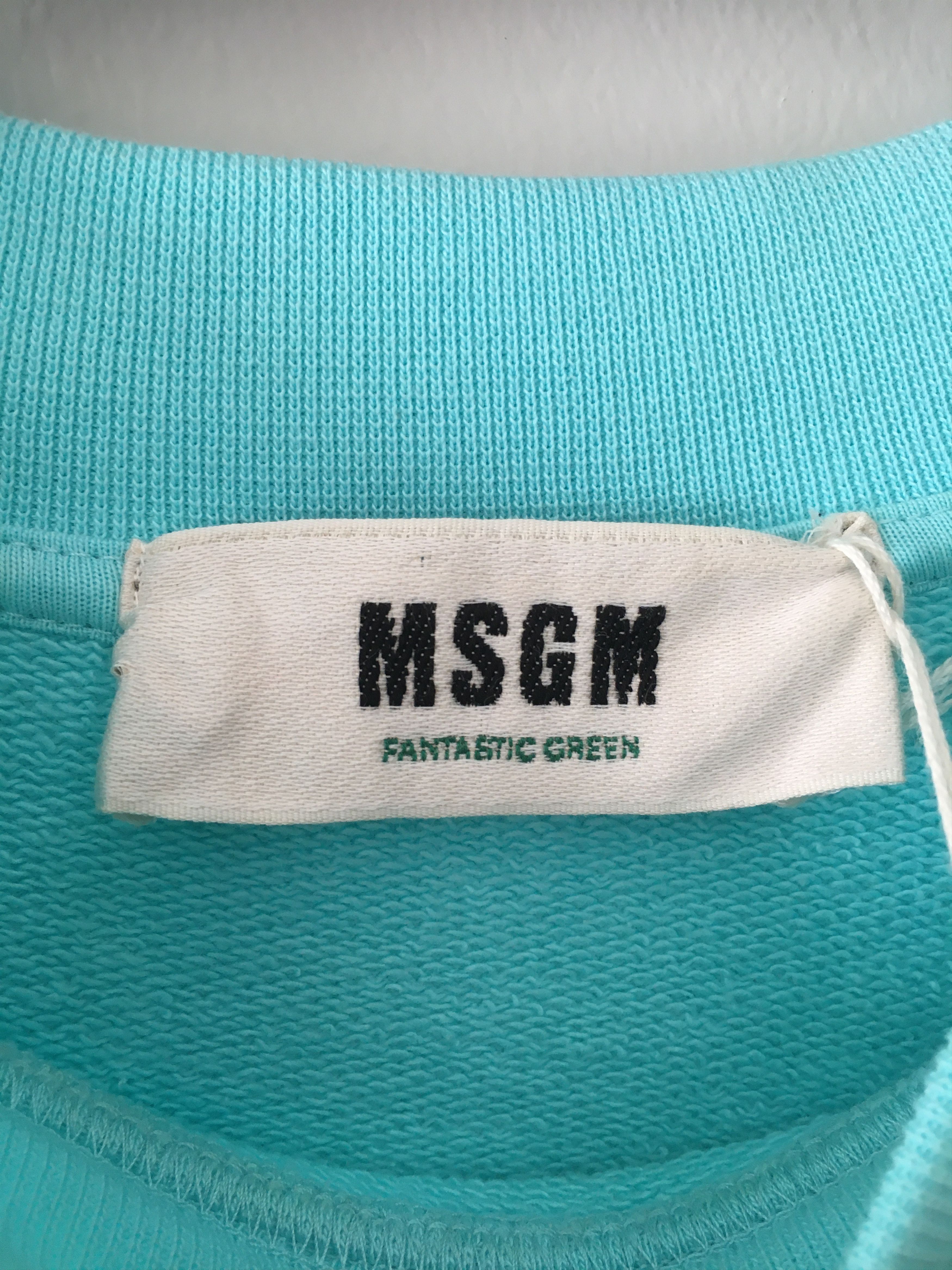 MSGM Fantastic Green Crewneck Sweatshirt Size US M / EU 48-50 / 2 - 5 Thumbnail