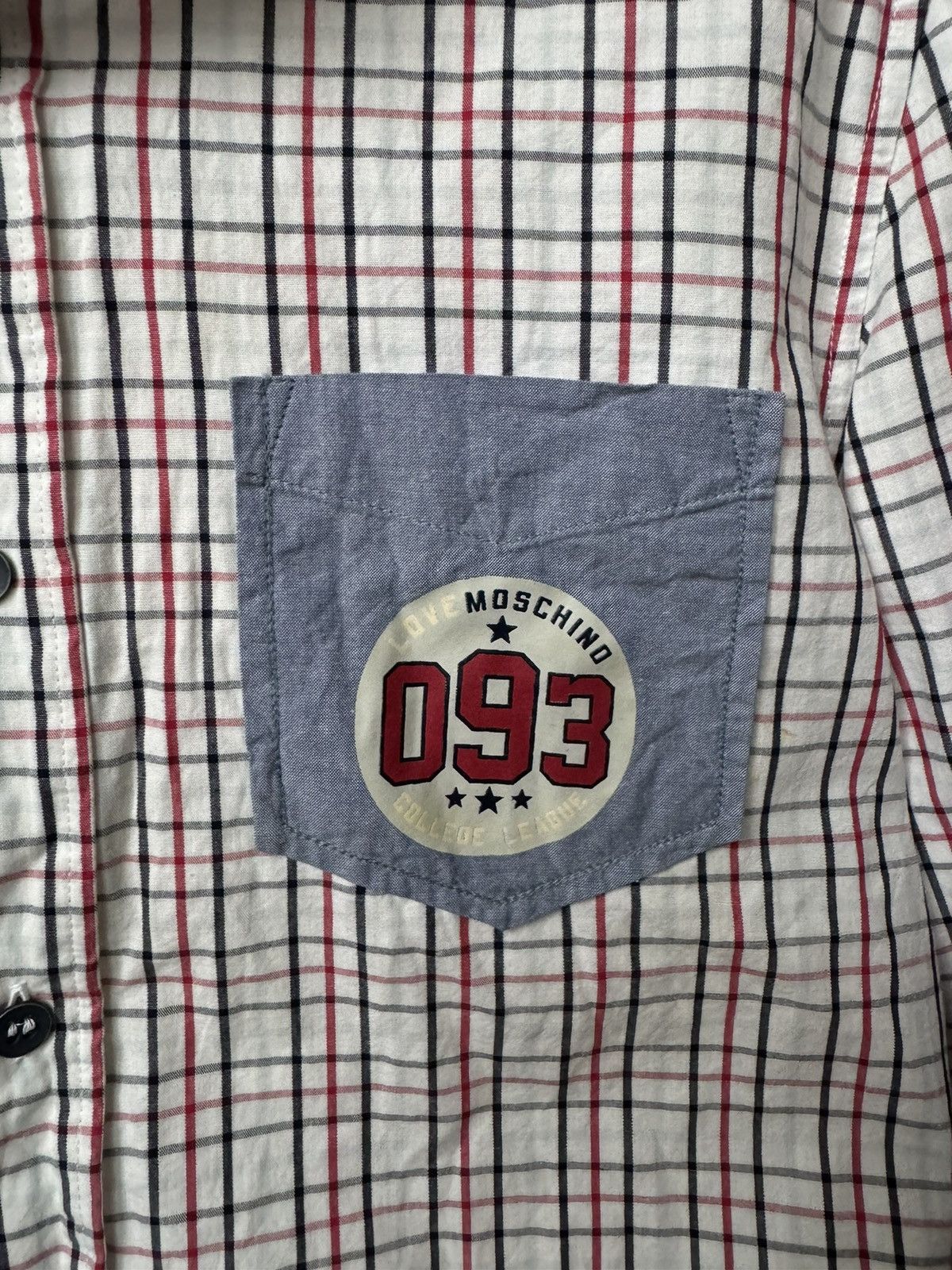 Moschino Love Moschino Check Print Pocket Button Up Shirt Size US S / EU 44-46 / 1 - 3 Thumbnail