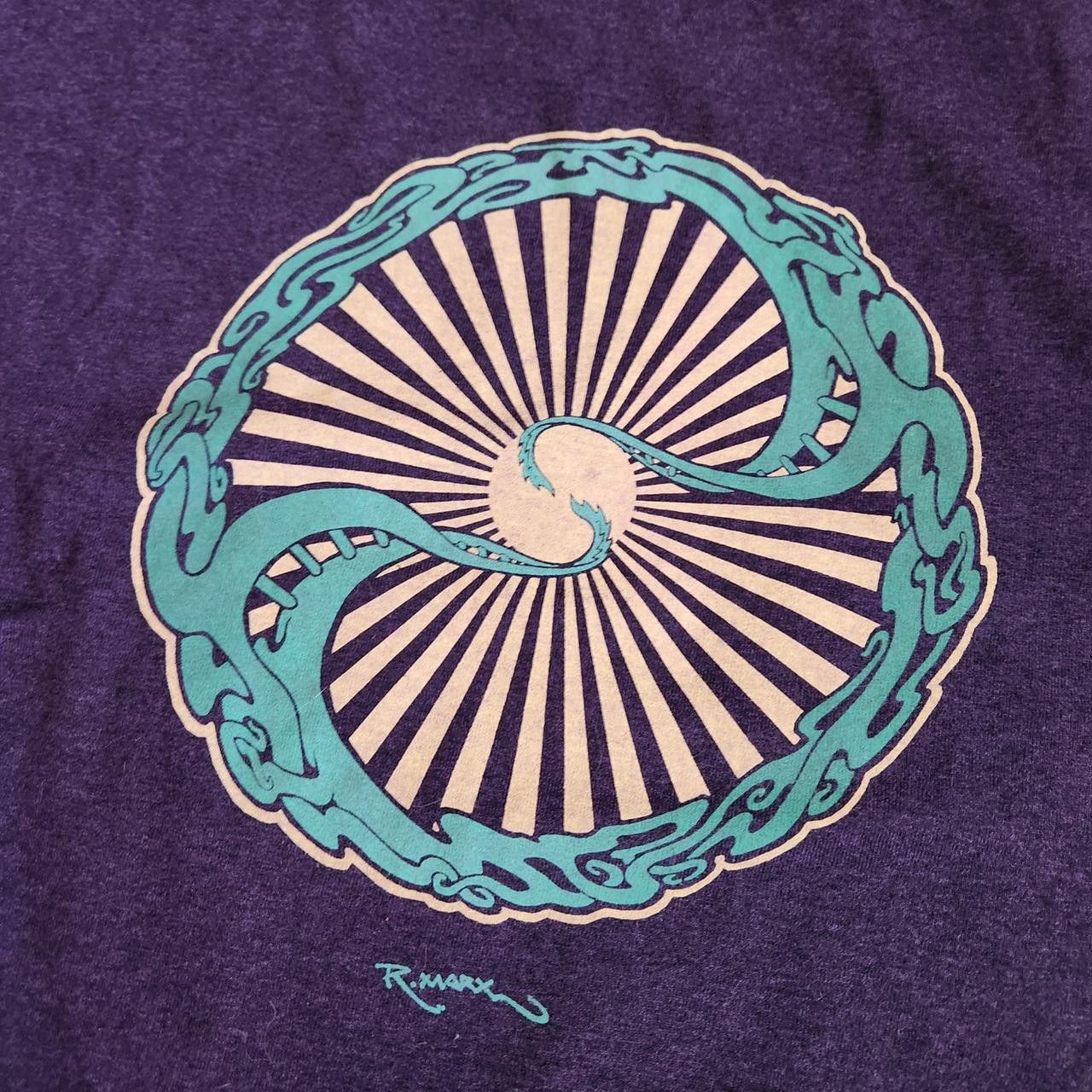 Vintage Spiral Graphic T-Shirt Streetwear Casual Basics Size US XL / EU 56 / 4 - 6 Thumbnail