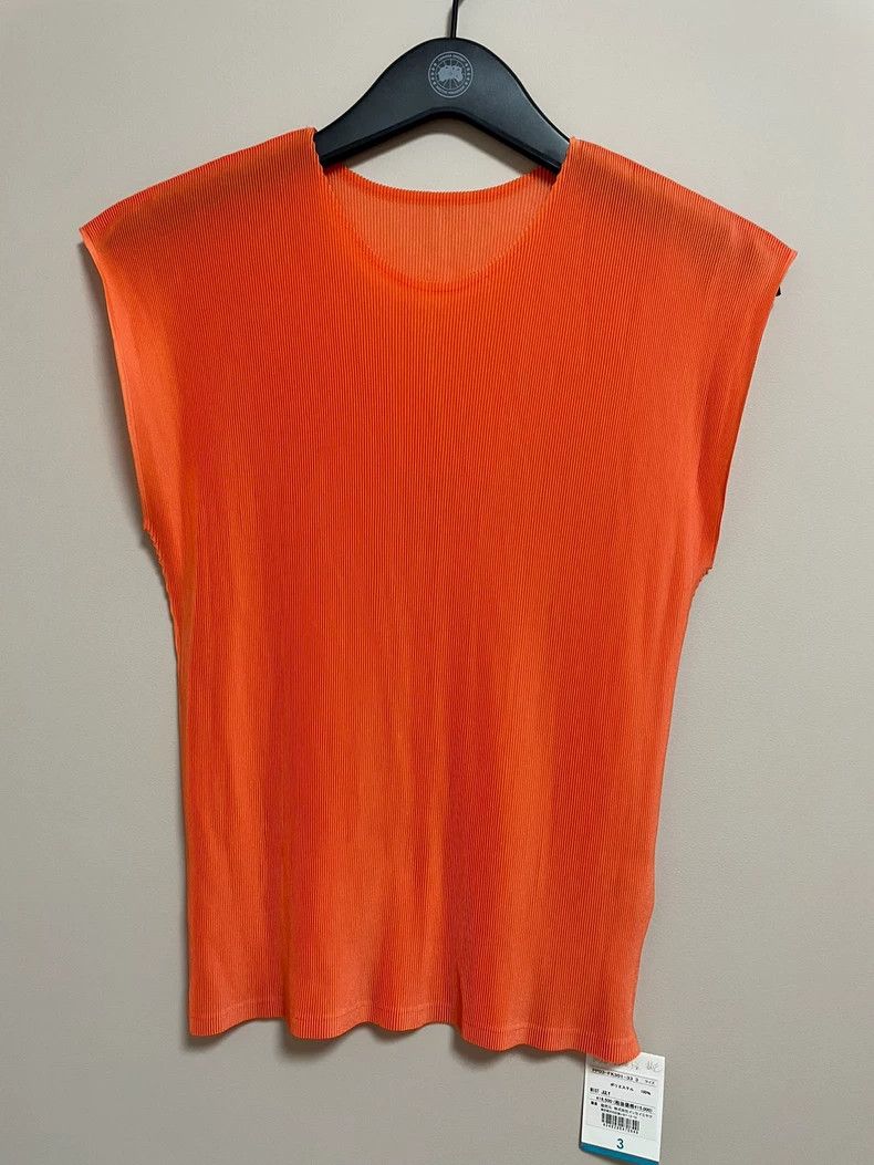 Issey Miyake Issey Miyake Orange short-sleeved shirt Size L / US 10 / IT 46 - 2 Thumbnail