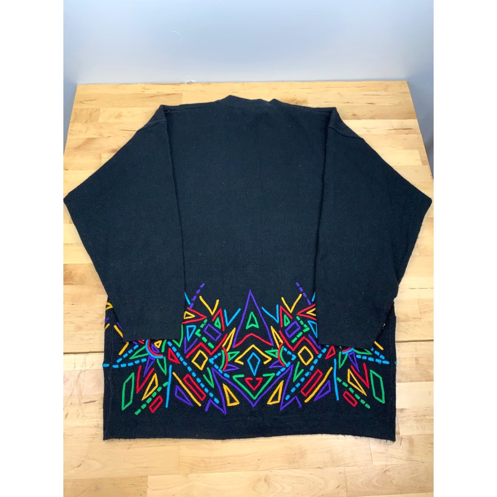 Vintage VINTAGE I.B. Diffusion Cardigan Black S Women Long Sleeve Cotton Ramie Knit Tight-Knit 1991 Sports Sweater Collared Size S / US 4 / IT 40 - 2 Thumbnail