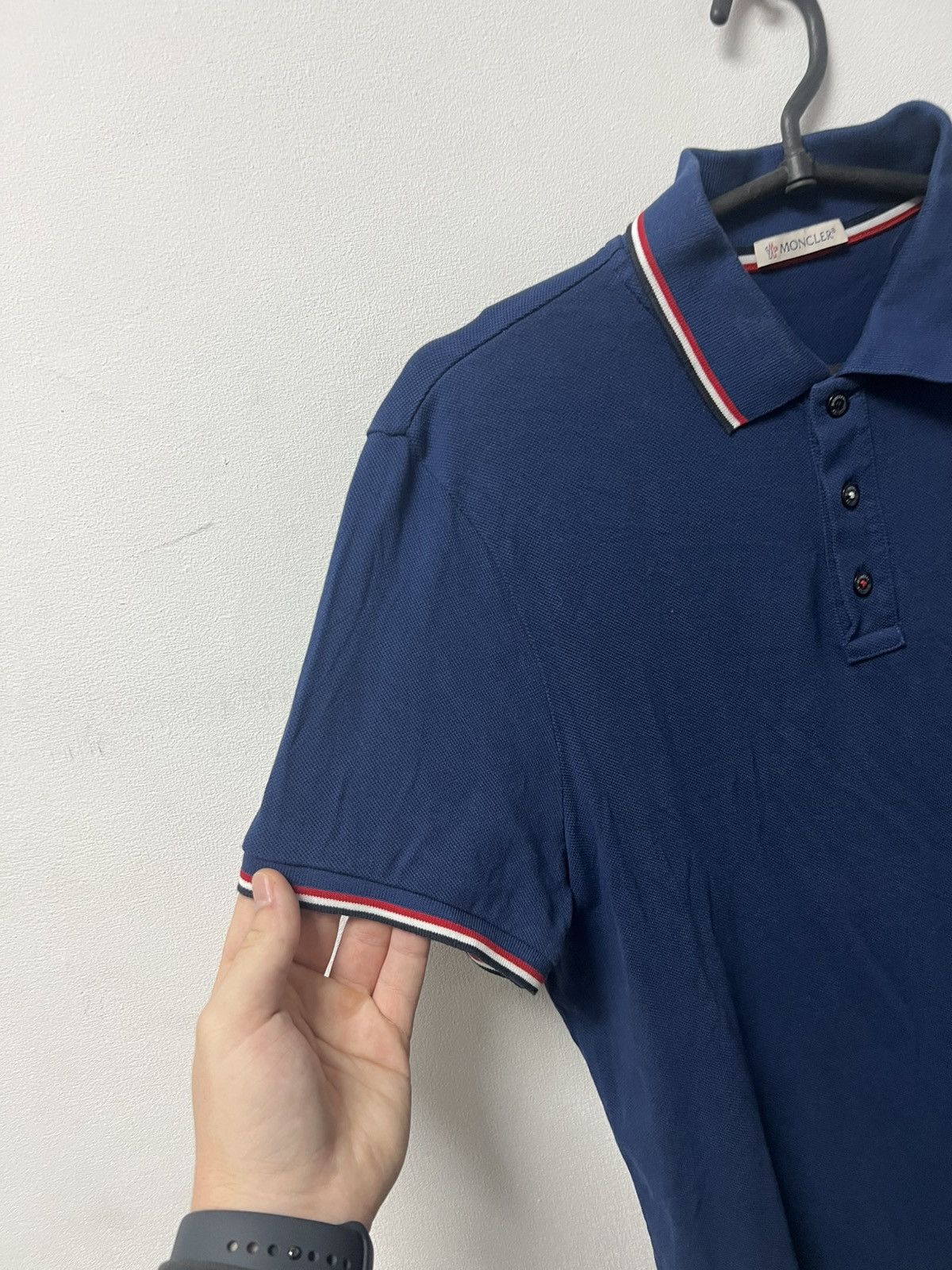Moncler Moncler Polo Shirt Classic Logo Vintage Designer Size US S / EU 44-46 / 1 - 2 Thumbnail