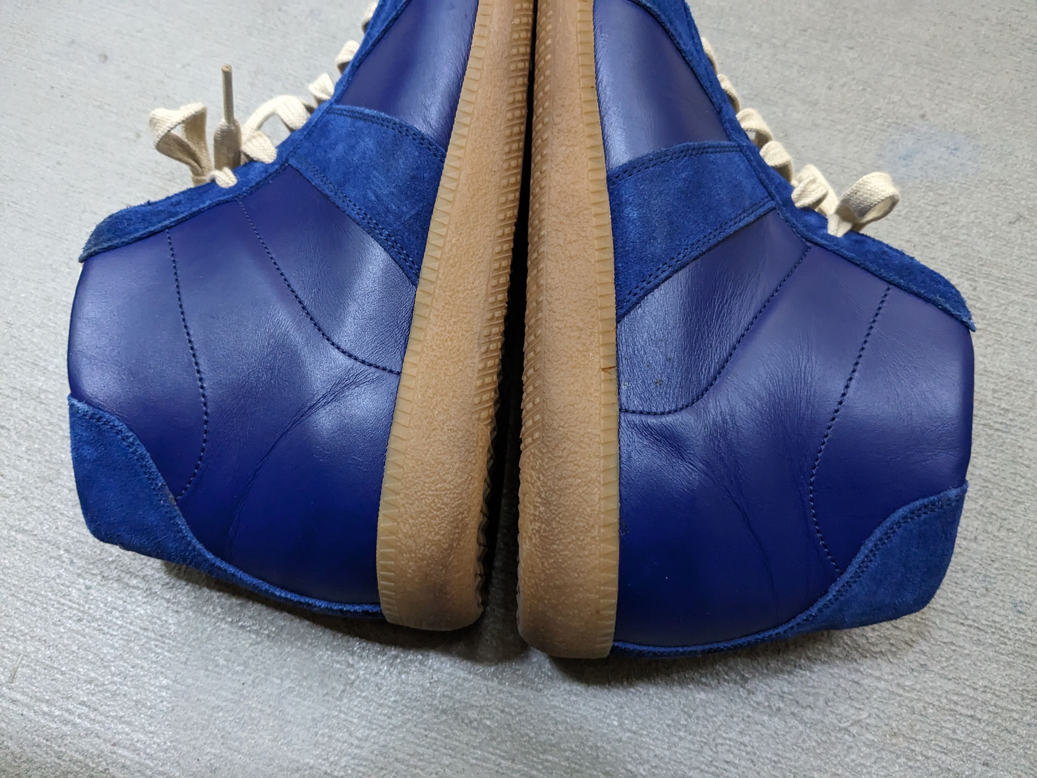 Maison Margiela Maison Margiela GAT Replica 9 42 Blue Leather High Tops Size US 9 / EU 42 - 11 Thumbnail