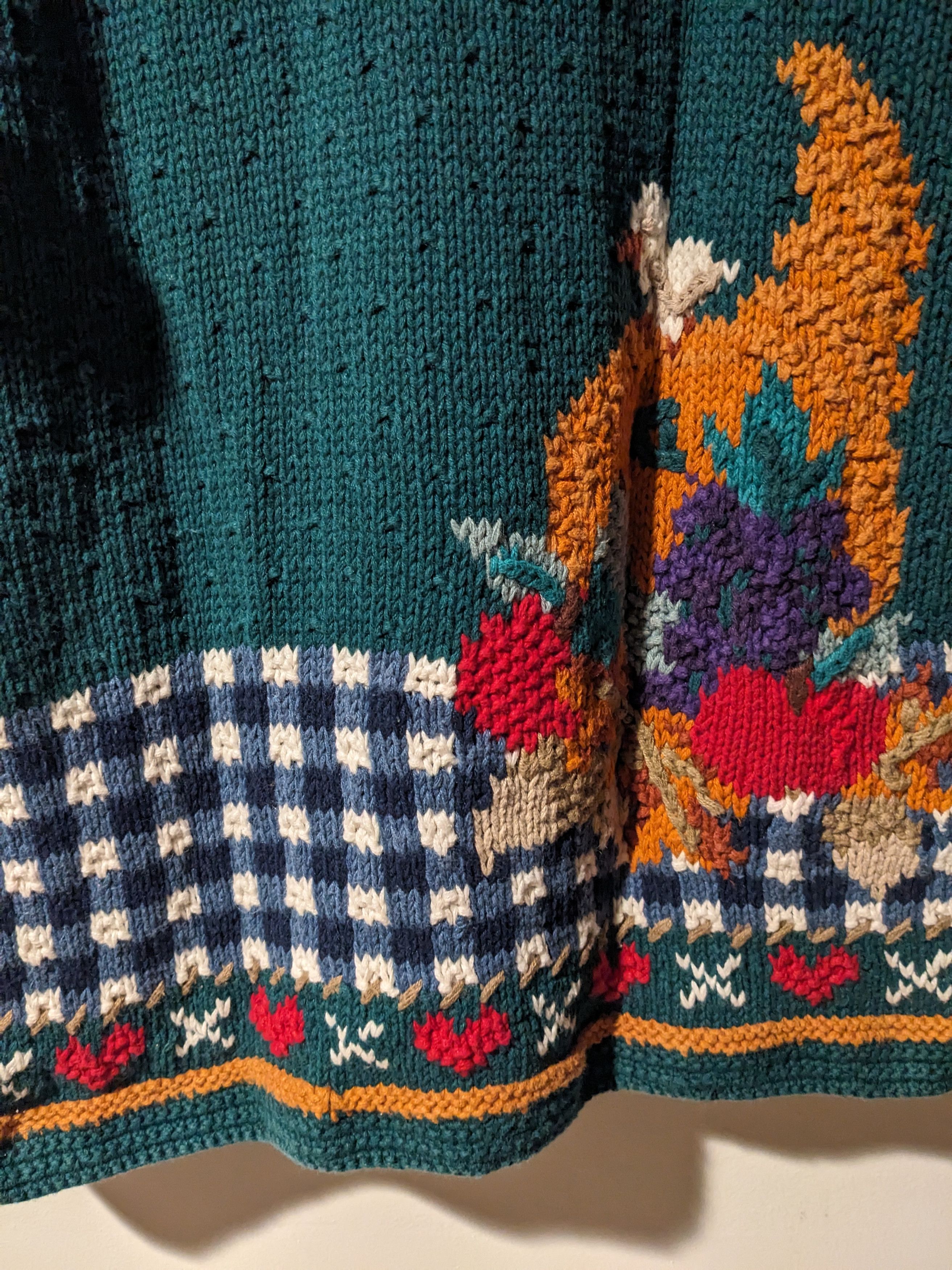 Vintage Vintage 90s Signatures Northern Isles Cat Cardigan Sweater Size L / US 10 / IT 46 - 6 Thumbnail